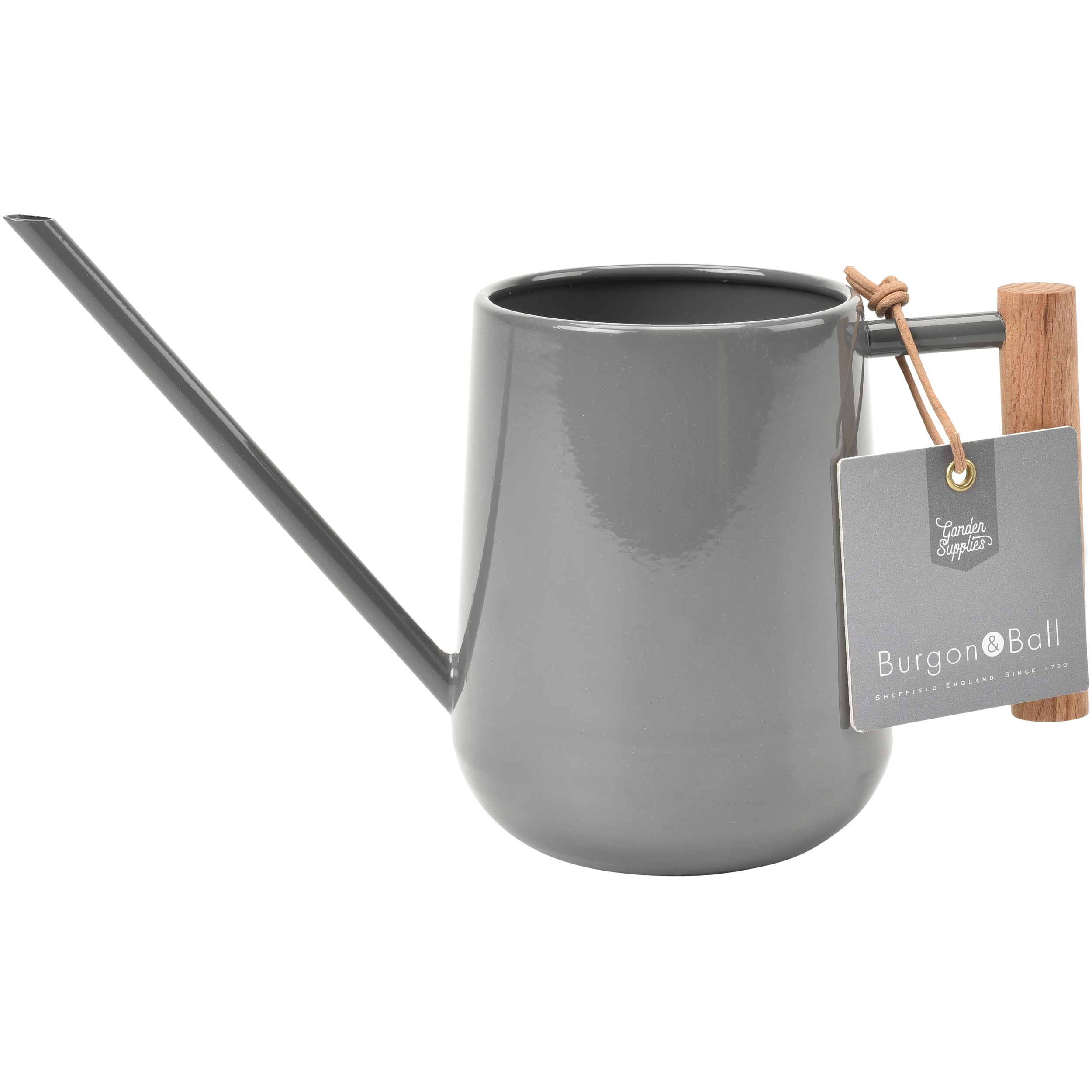 Burgon & Ball FSC Wood Indoor Watering Can Charcoal