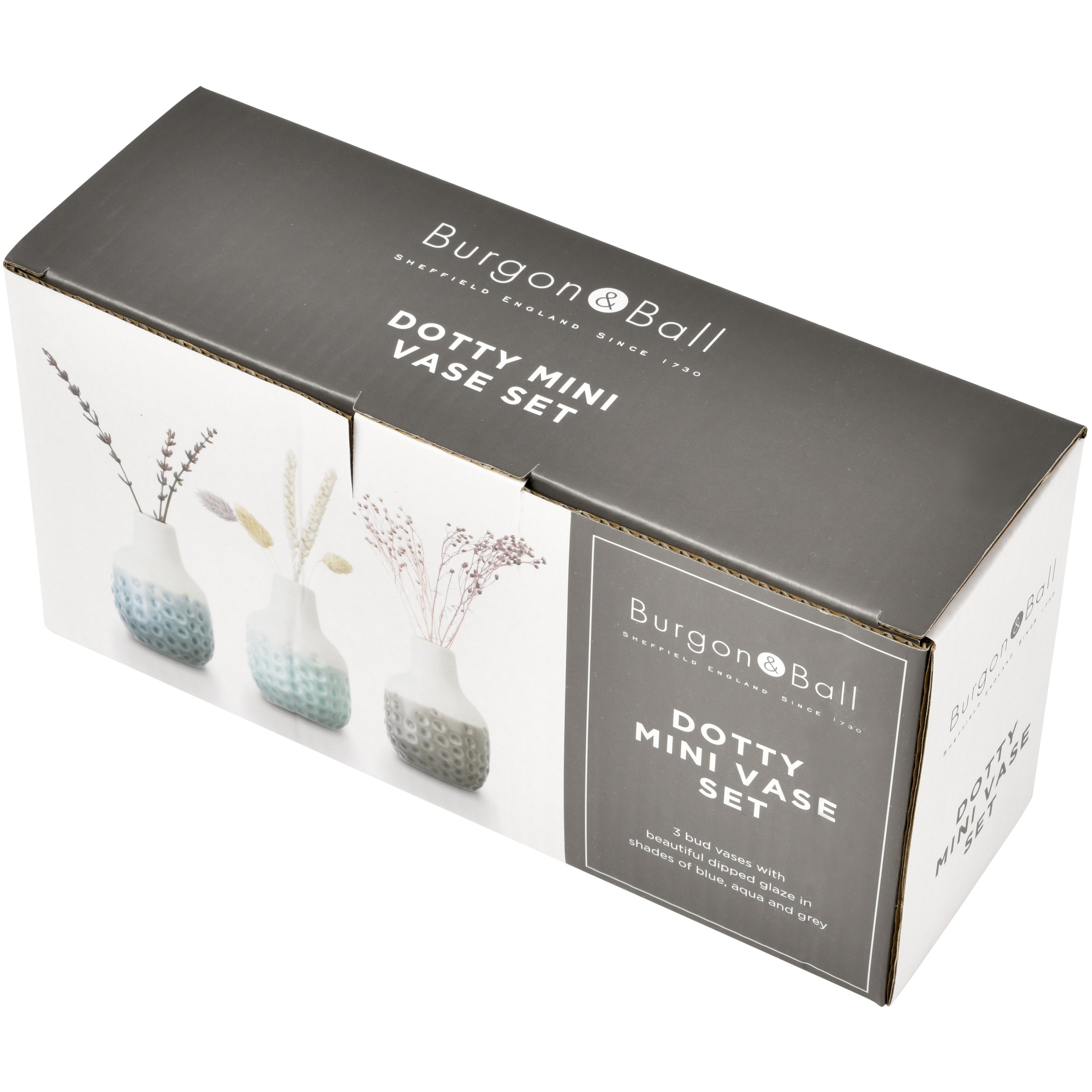 Burgon & Ball Dotty Mini Trio Vases