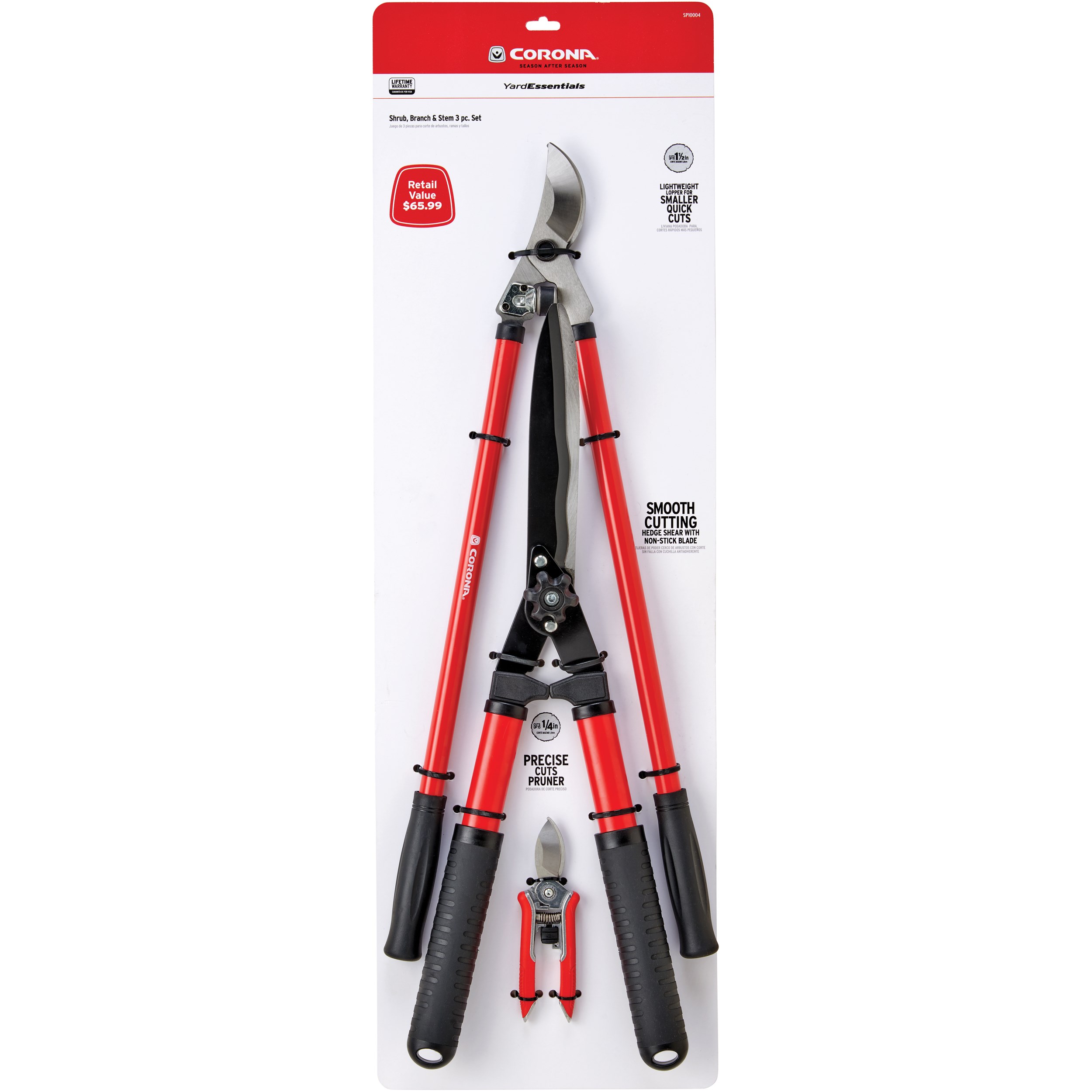 Corona Pruner Lopper and Shear Bonus Pack — Pack of 3; priced per each; minimum 4; multiples of 4