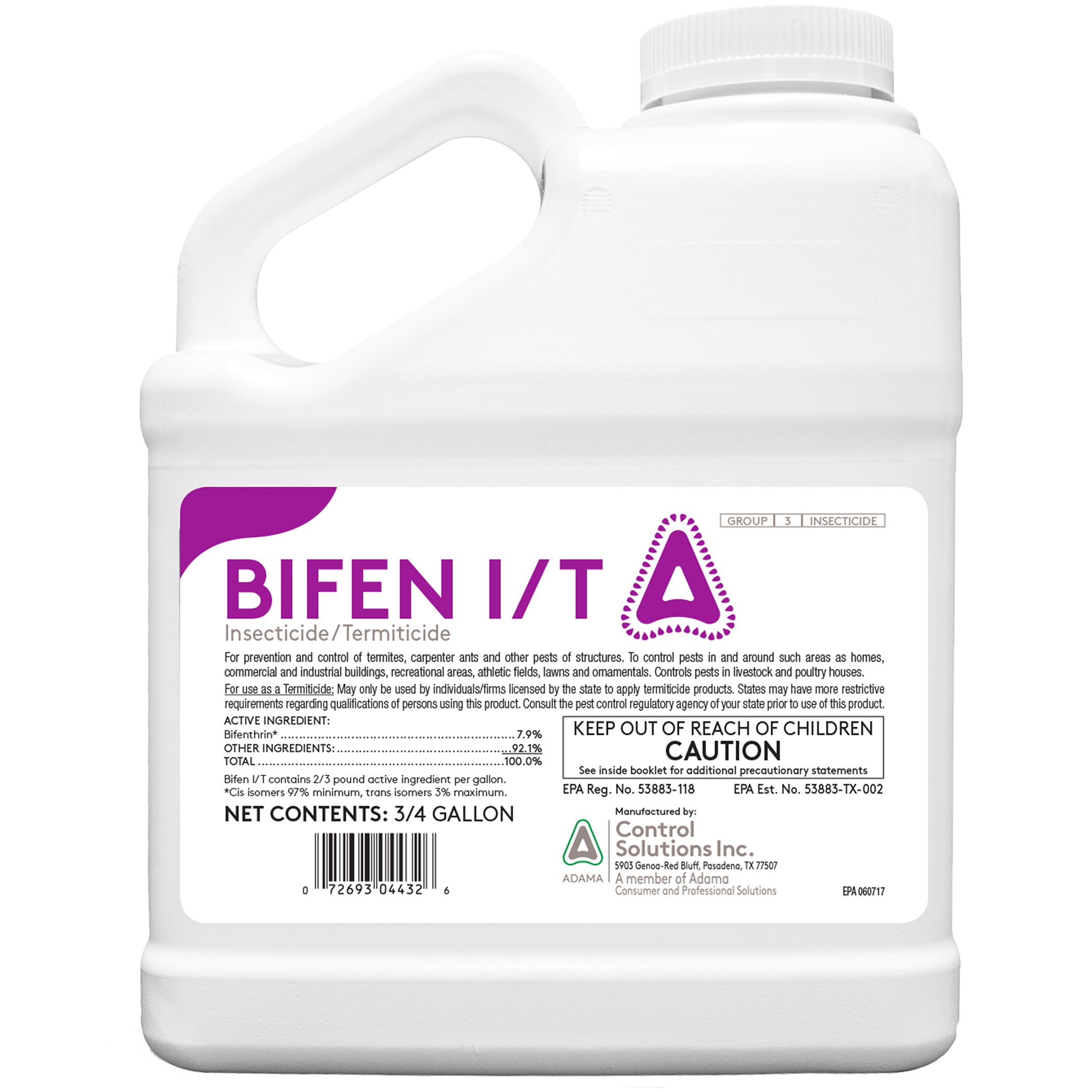 CSI 0.75gal Bifen I/T 7.9% Bifenthrin Insecticide — priced per each; minimum 4; multiples of 4