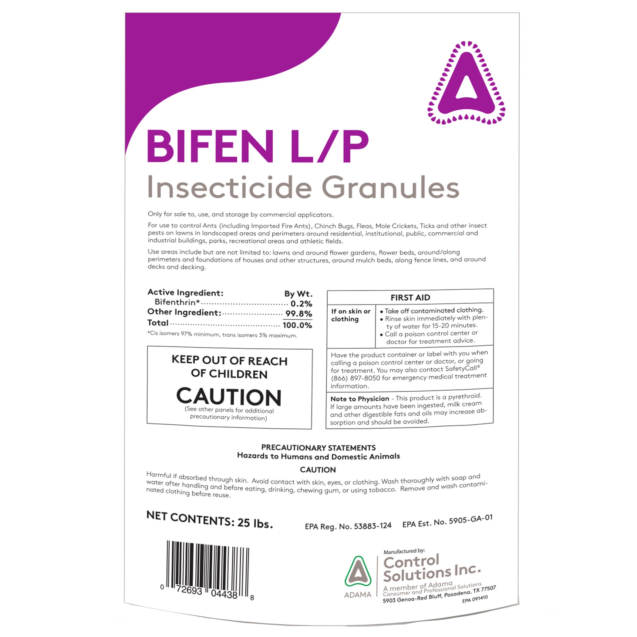 CSI 25lb Bifen L/P.2% Bifenthrin Insecticide Granules