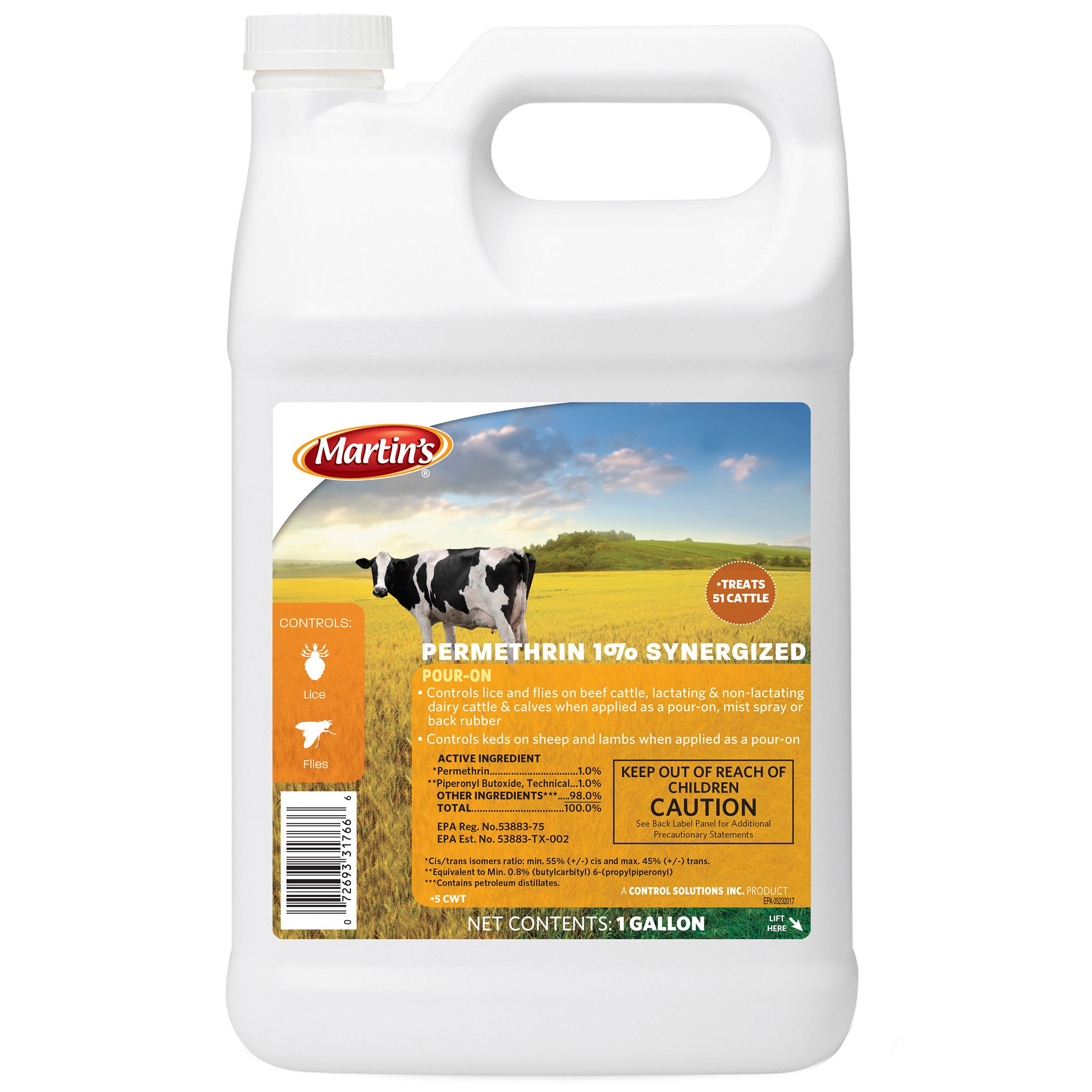 Martin's 1gal Permethrin 1% Synergized Pour-on