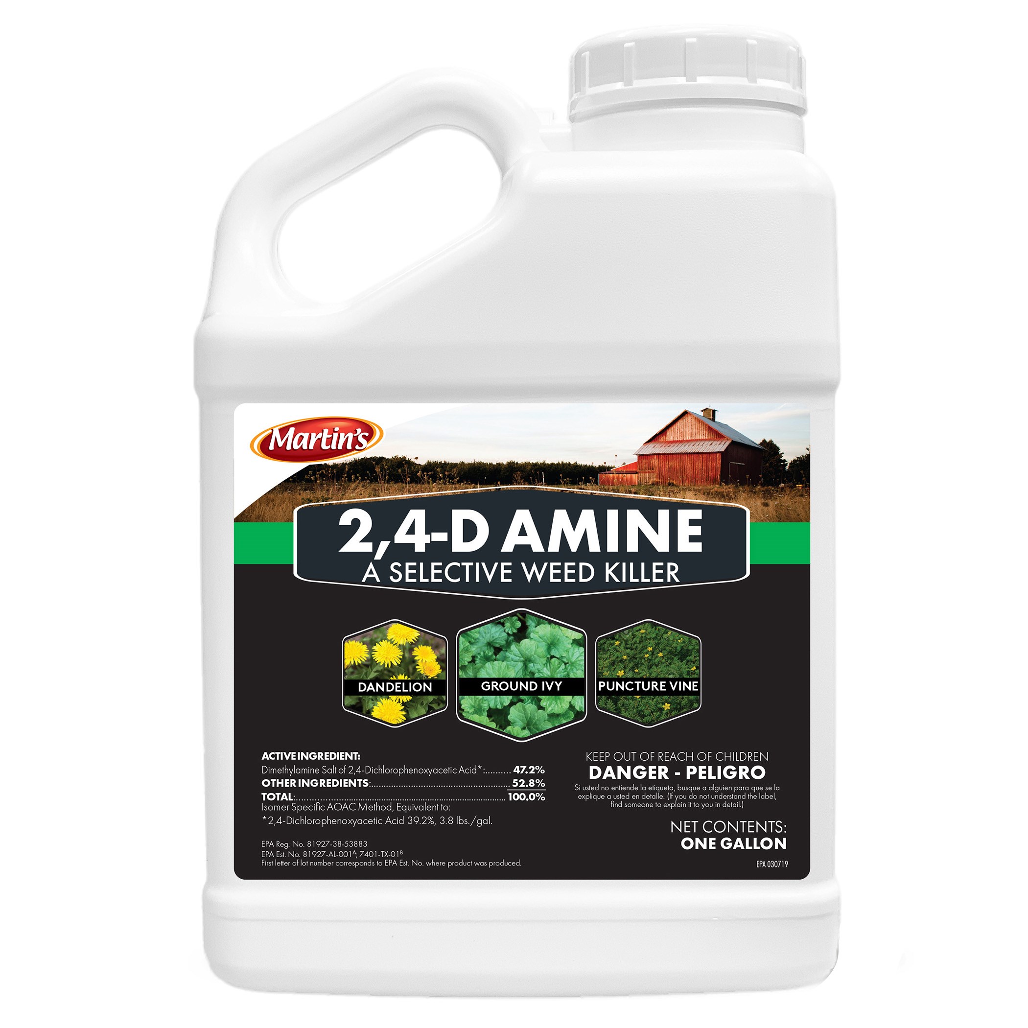 Martin's 1gal 2,4-D Amine Herbicide — priced per each; minimum 4; multiples of 4
