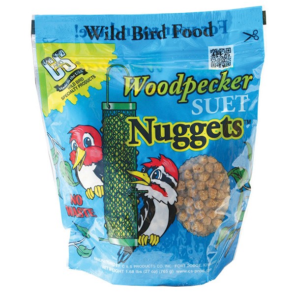 C&S 27oz Woodpecker Suet Nuggets — priced per each; minimum 4; multiples of 4