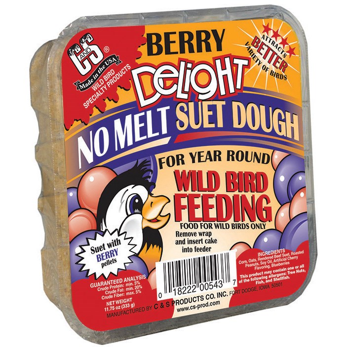 C&S 11.75oz Berry Delight No Melt Suet Dough — priced per each; minimum 8; multiples of 8