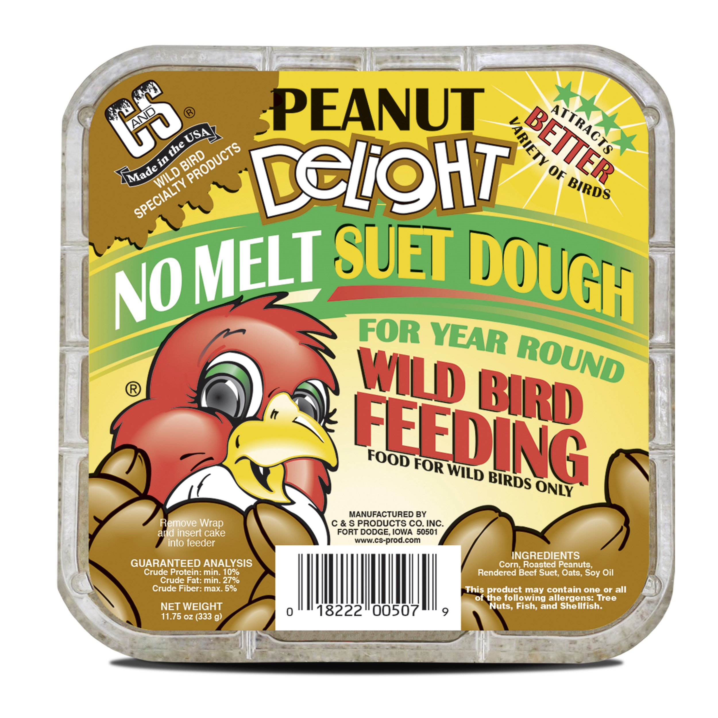 C&S 11.75oz Peanut Delight No Melt Suet Dough — priced per each; minimum 12; multiples of 12