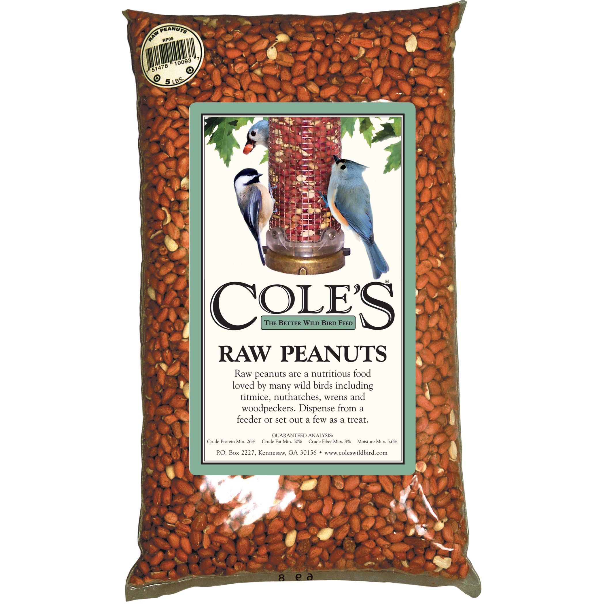Coles 5# Raw Peanut Seed — priced per each; minimum 6; multiples of 6