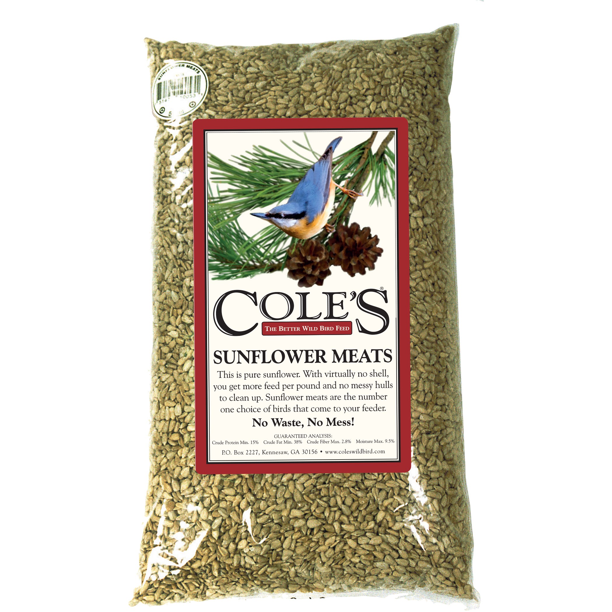 Coles 20# Sunflower Meats Seed — priced per each; minimum 2; multiples of 2