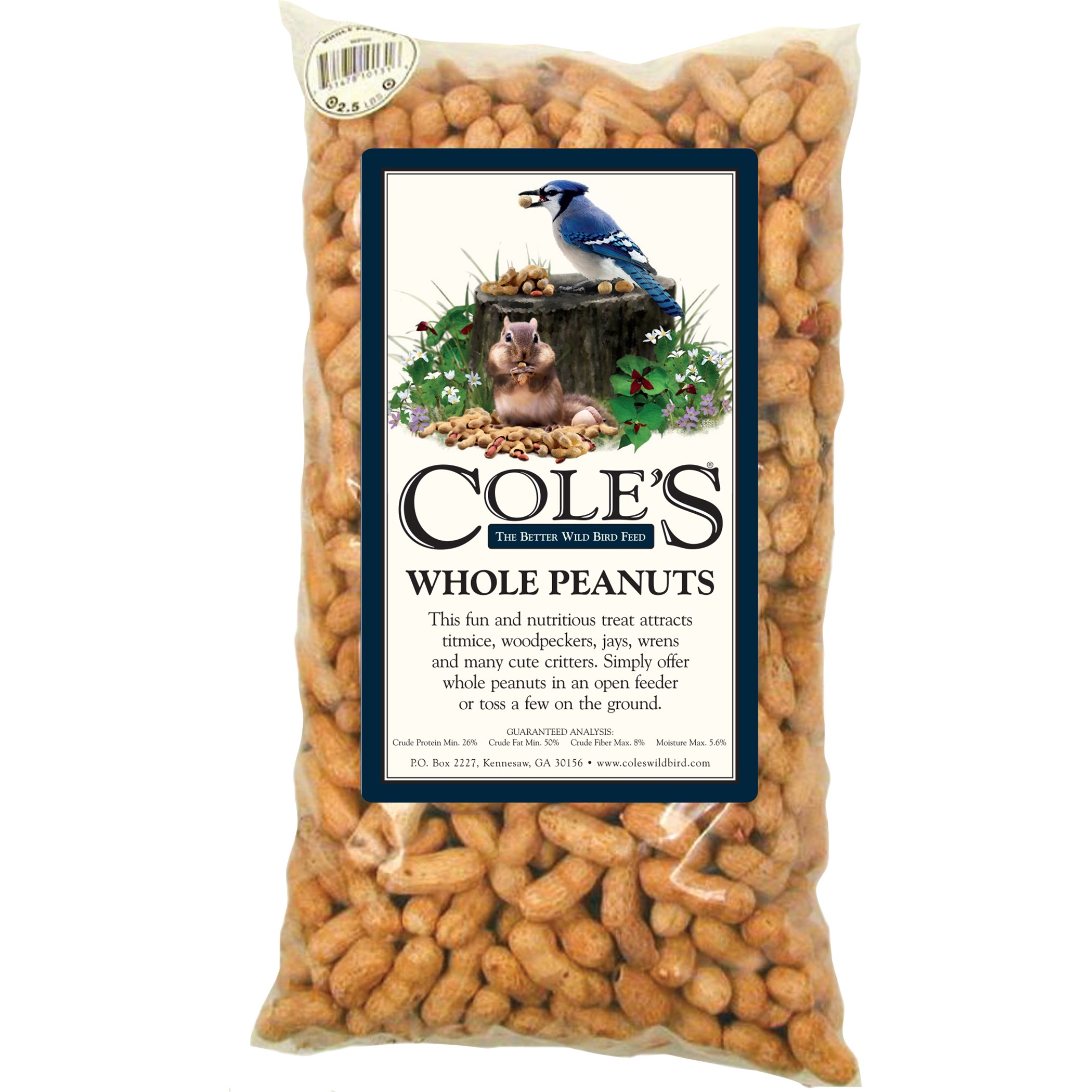 Coles 2.5# Whole Peanut Seed — priced per each; minimum 6; multiples of 6