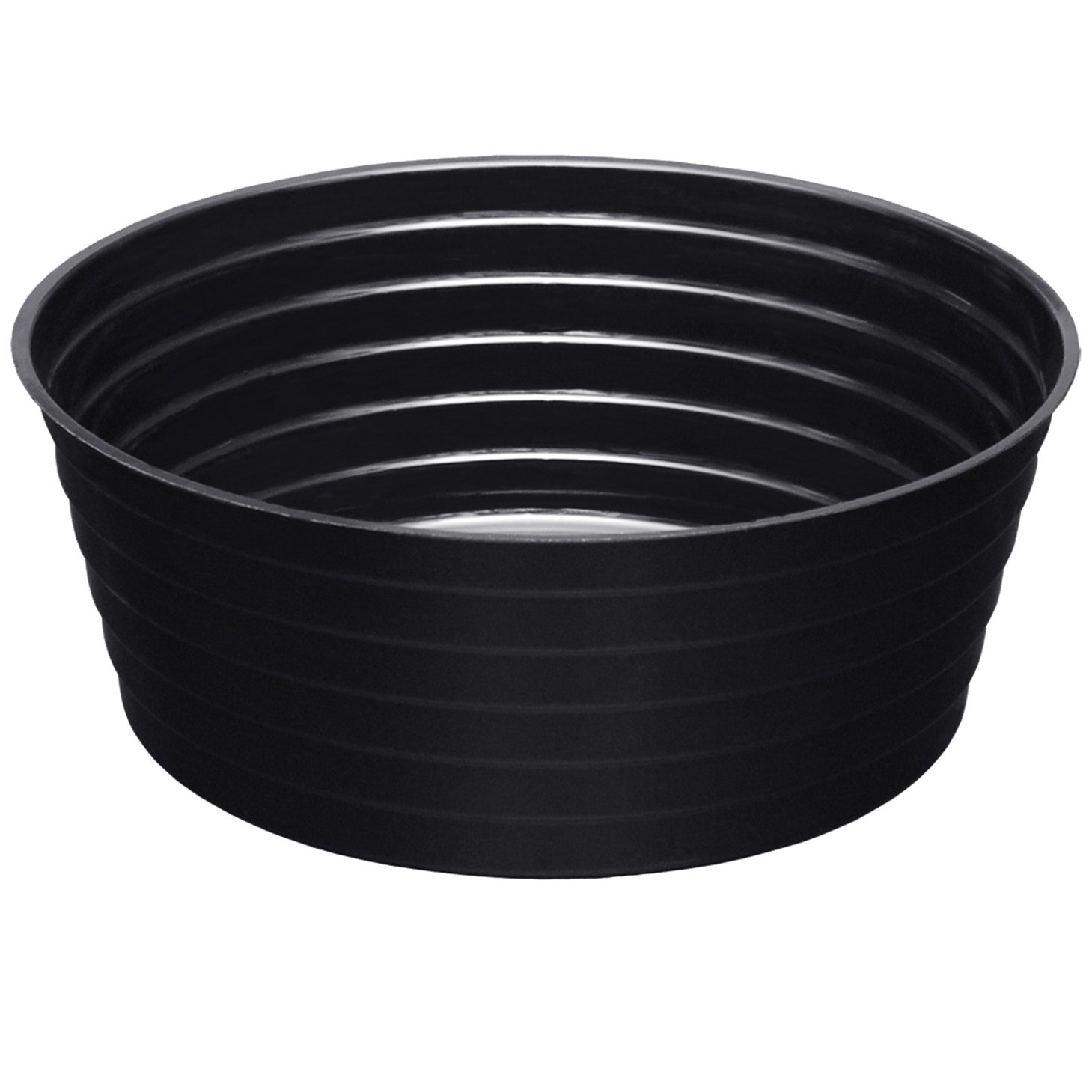 CWP 10" Black Deep Plant Saucers — priced per each; minimum 25; multiples of 25