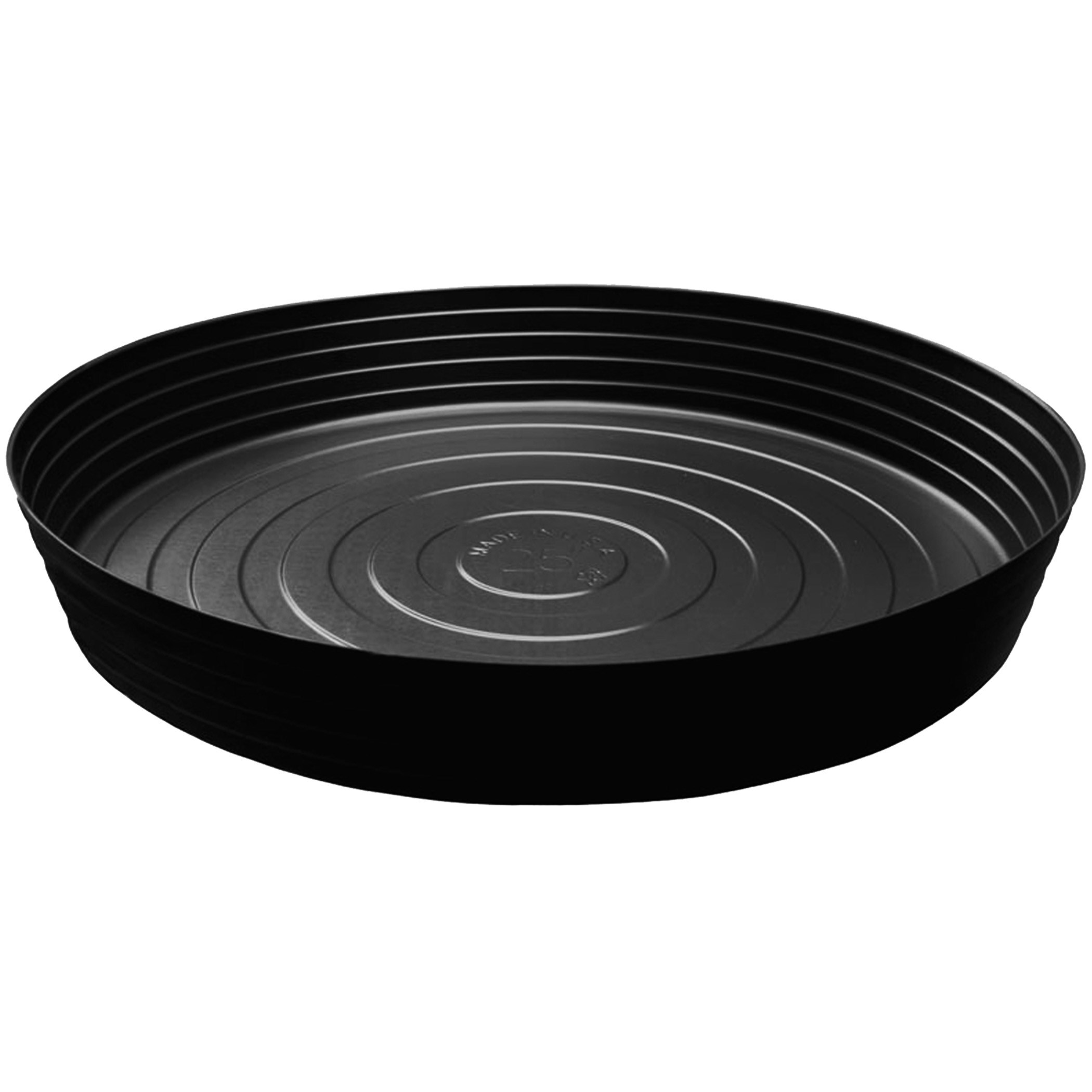 CWP 25" Black Heavy Gauge Vinyl Plant Saucer — priced per each; minimum 25; multiples of 25