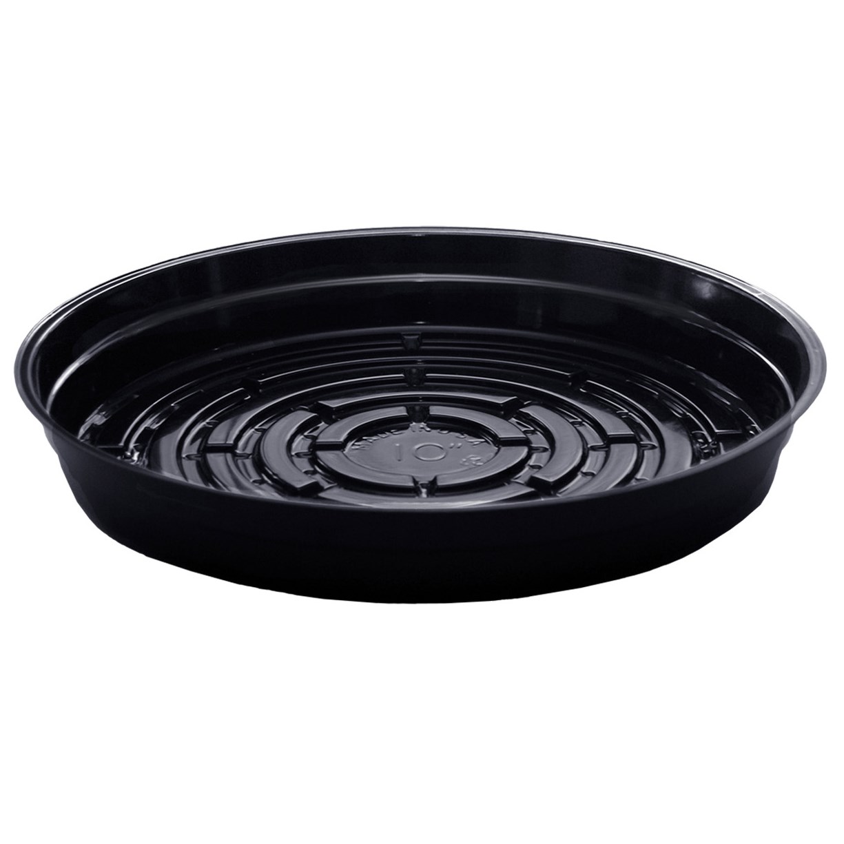 CWP 10" Black Heavy Gauge Vinyl Plant Saucer — priced per each; minimum 25; multiples of 25