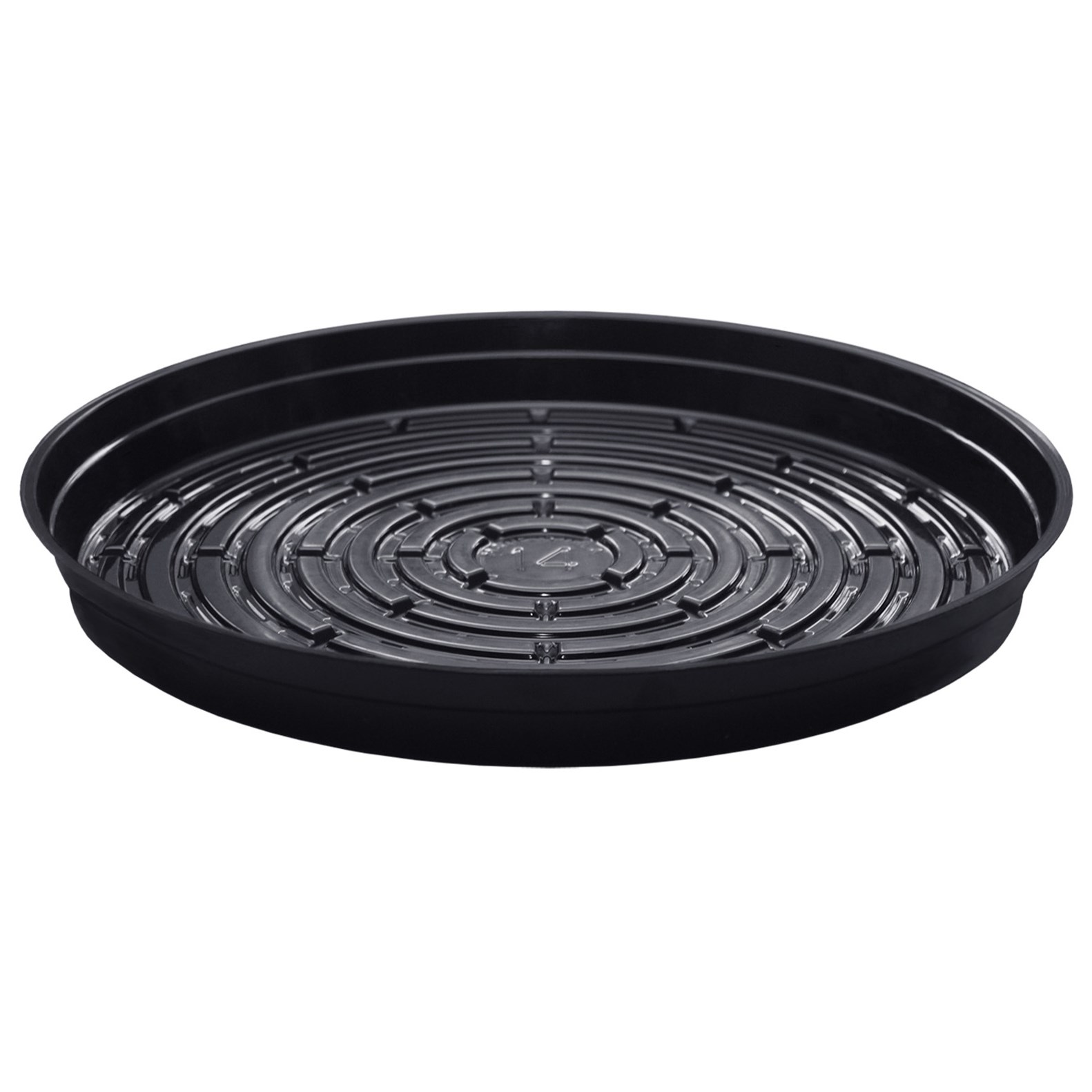 CWP 14" Black Heavy Gauge Vinyl Plant Saucer — priced per each; minimum 25; multiples of 25