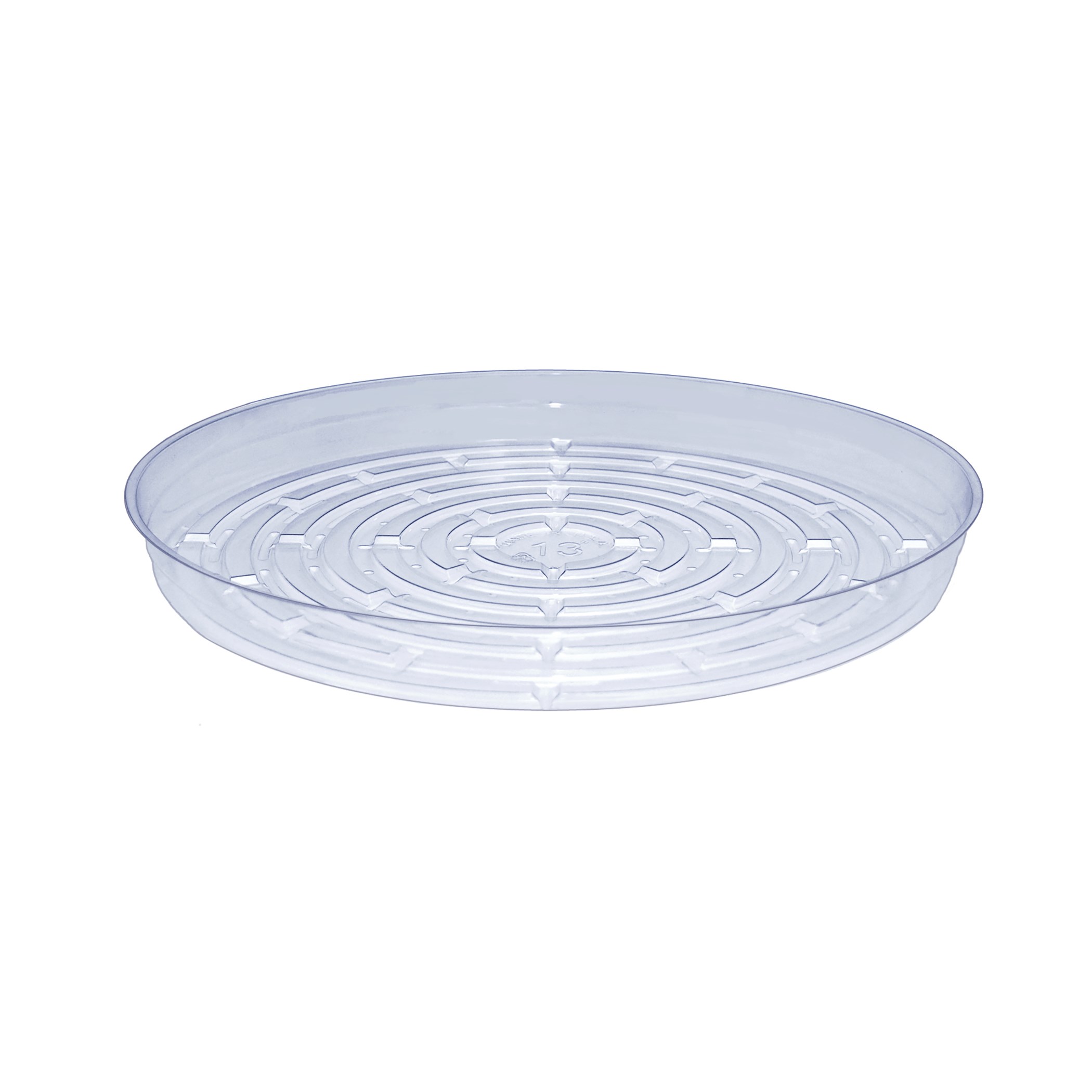 CWP 13" Clear Vinyl Plant Saucer — priced per each; minimum 25; multiples of 25