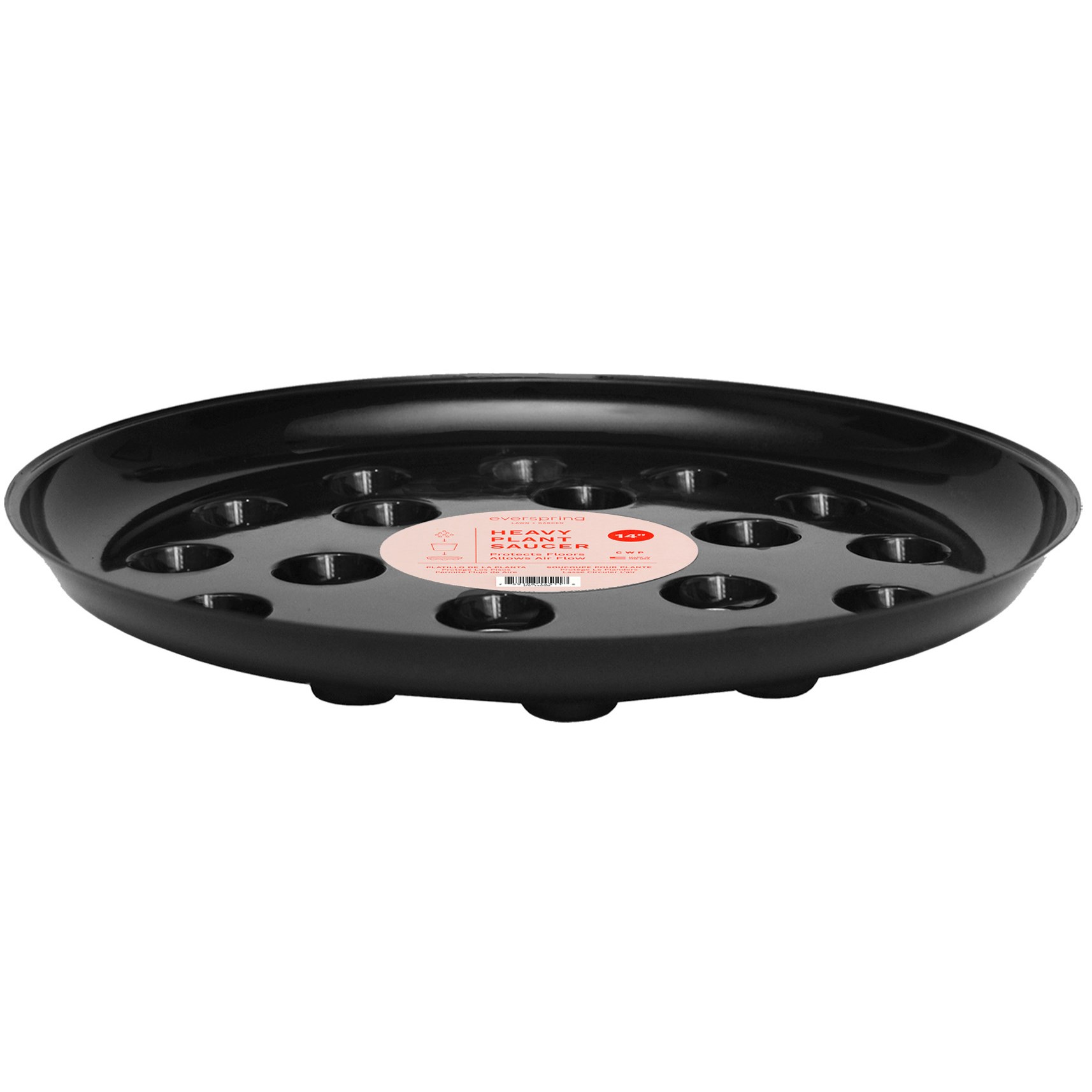 CWP 14" Black Carpet Saver Saucer