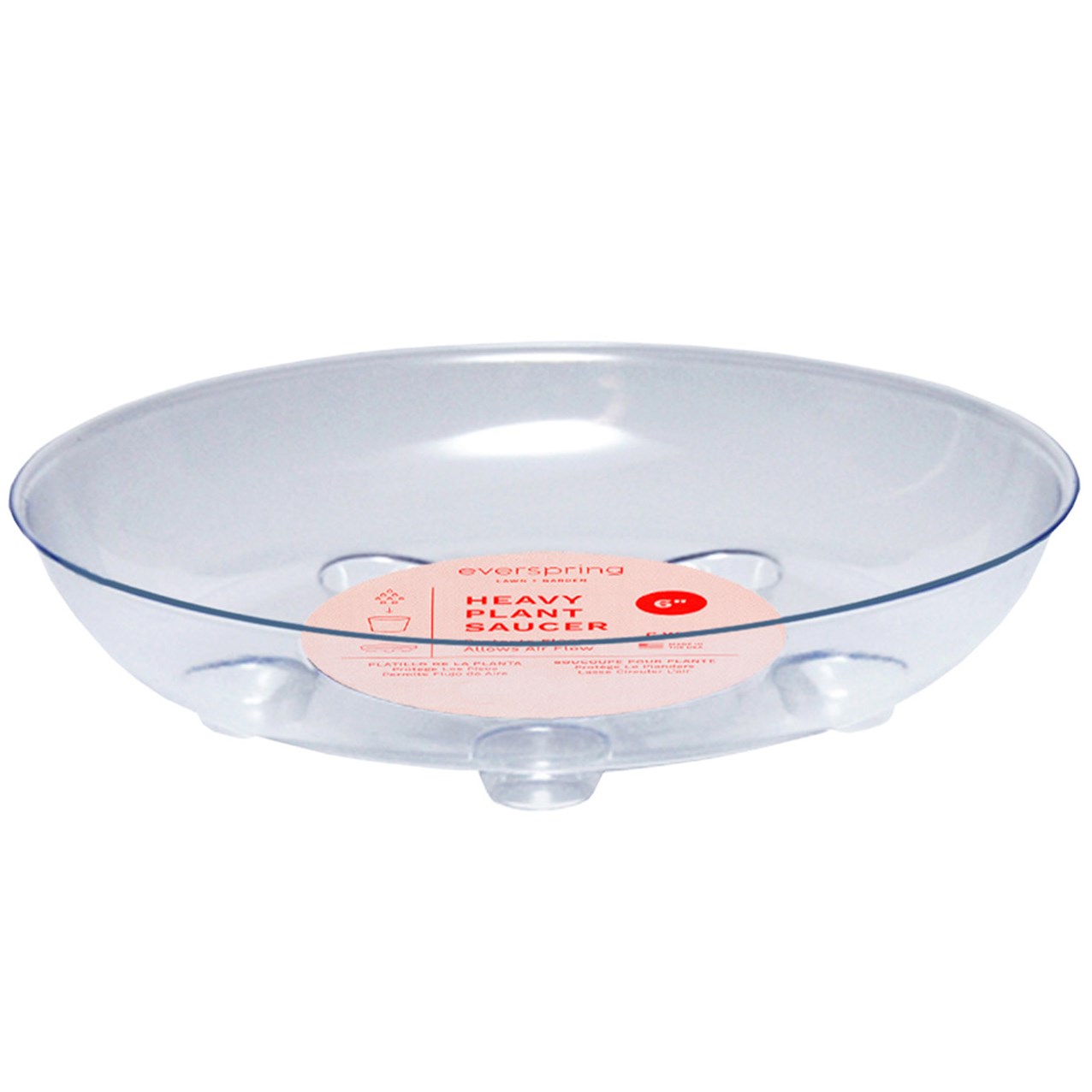 CWP 6" Carpet Saver Heavy Footed Saucer