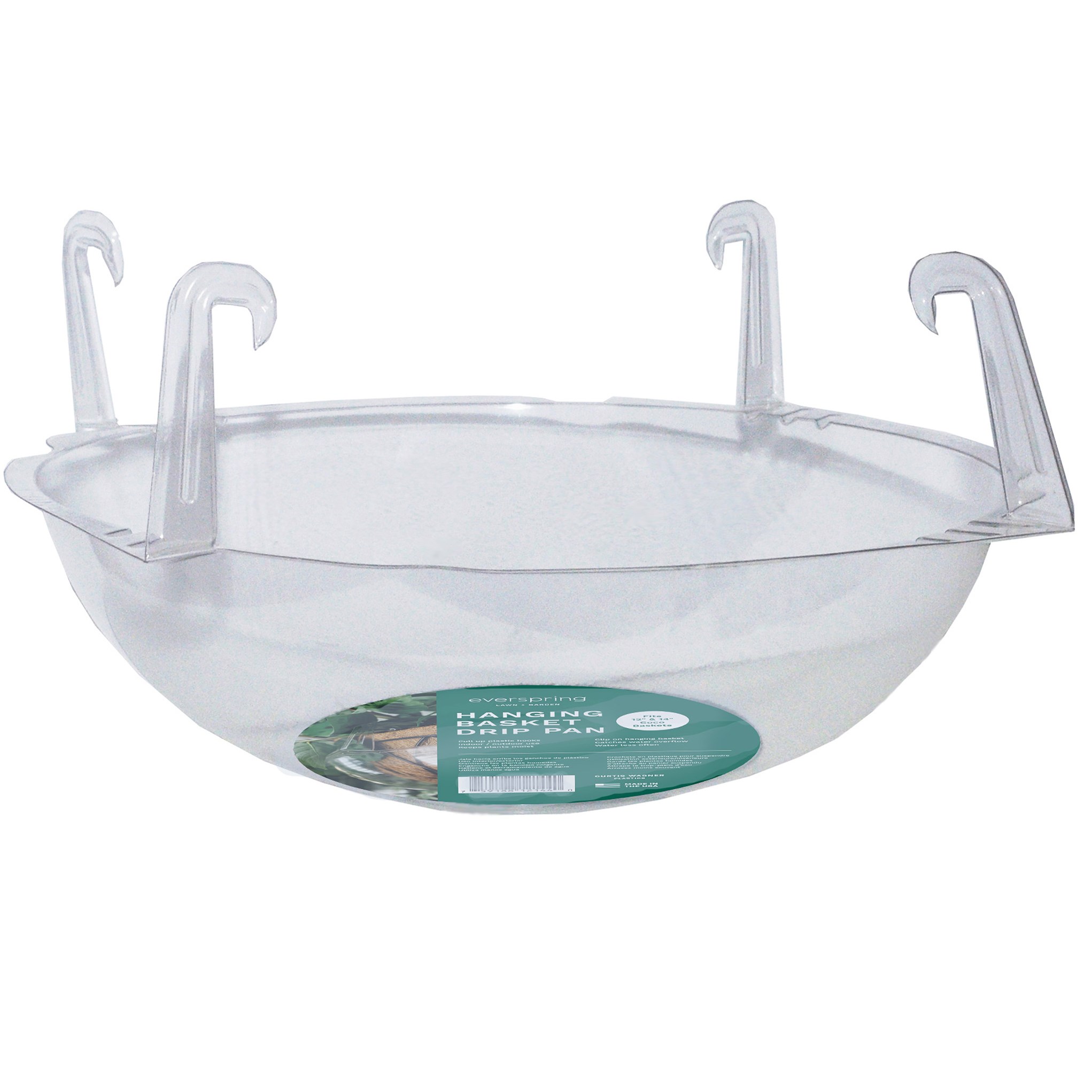 CWP 12-14" Wire Coco Basket Drip Pan with PDQ — priced per each; minimum 50; multiples of 50