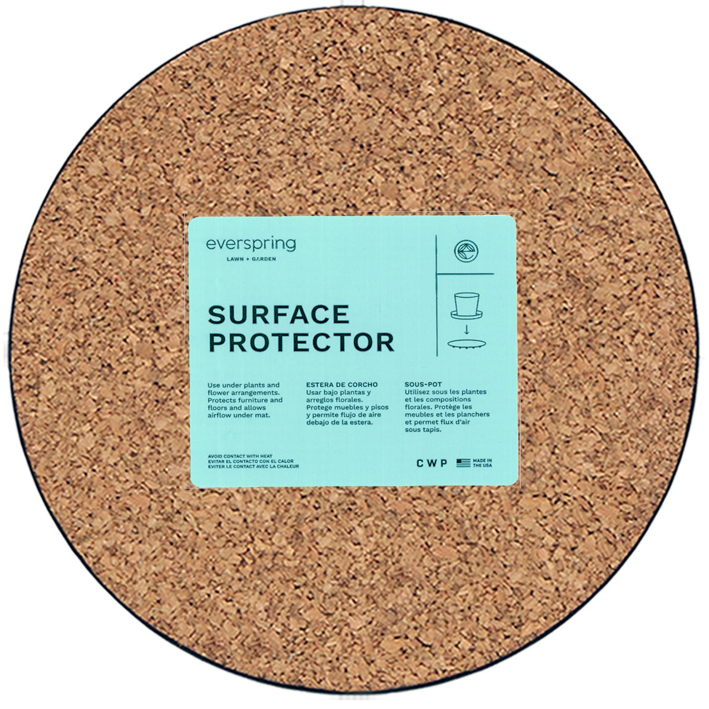 CWP 10" Cork Plant Mat w/ PDQ