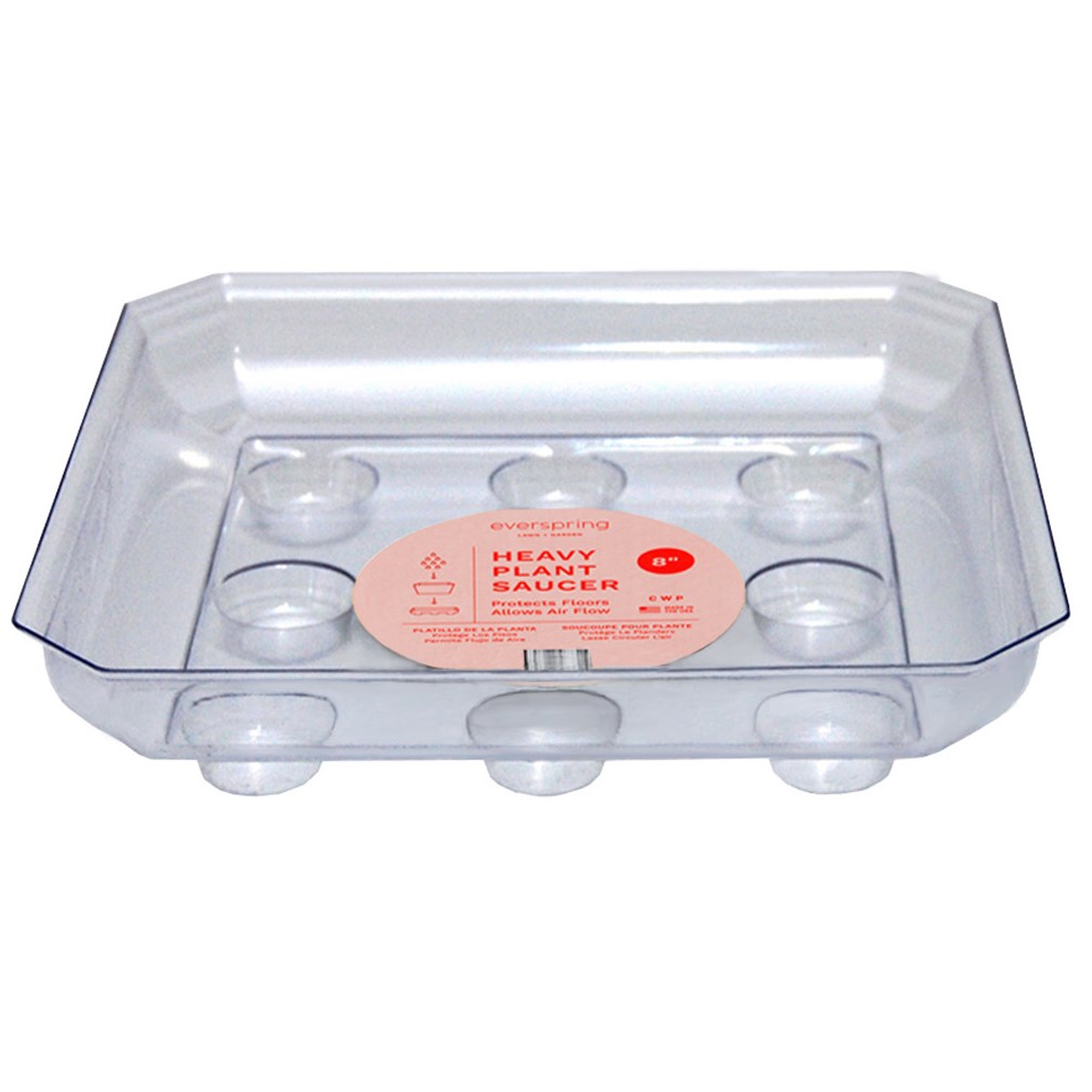 CWP 8" Square Carpet Saver Heavy Footed Saucer