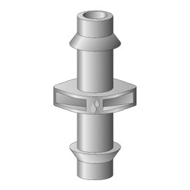 Netafim Barb x Barb Connector For 4/7mm Tubing White