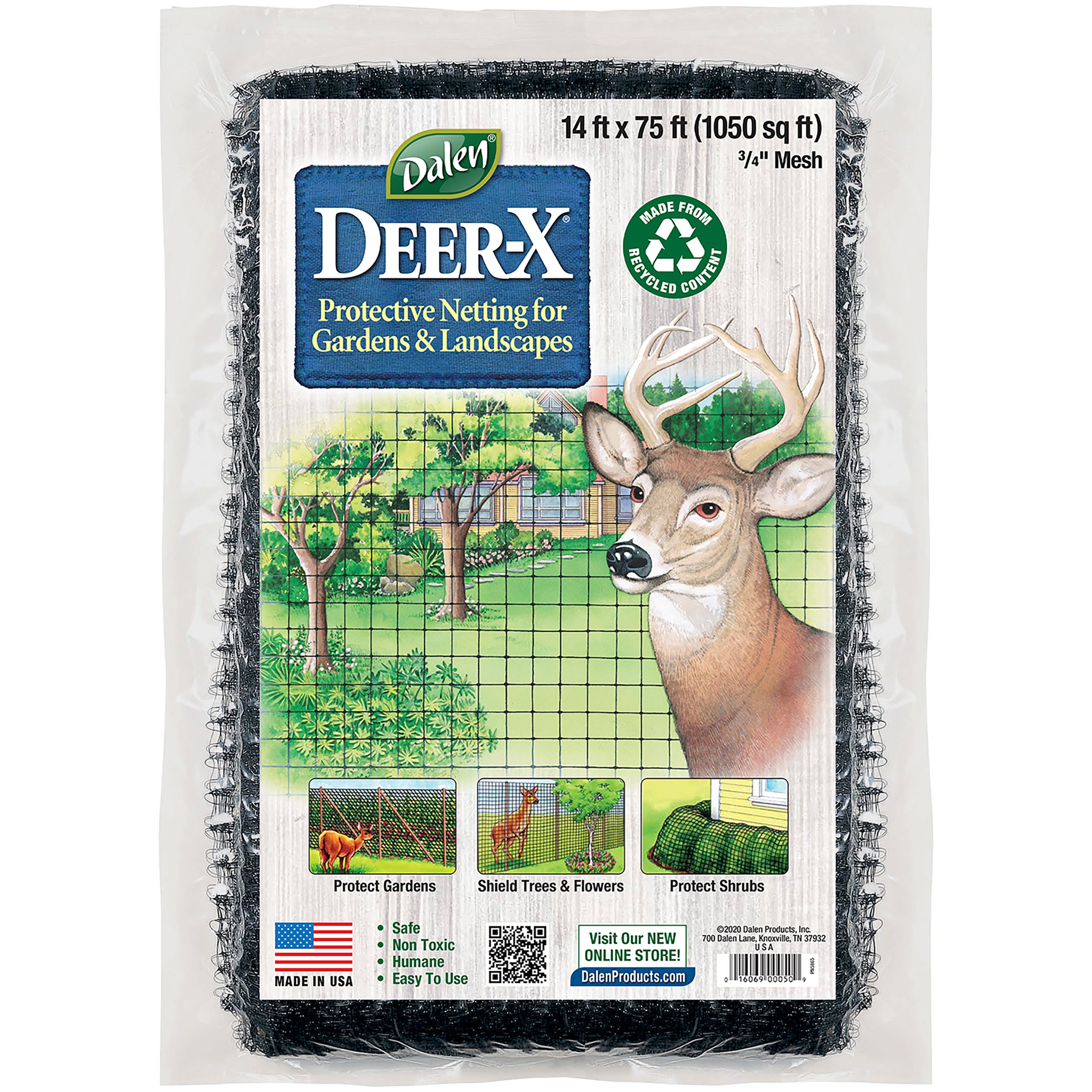 Dalen Gardeneer 14'x75' Deer-X Net 1" Mesh — priced per each; minimum 6; multiples of 6