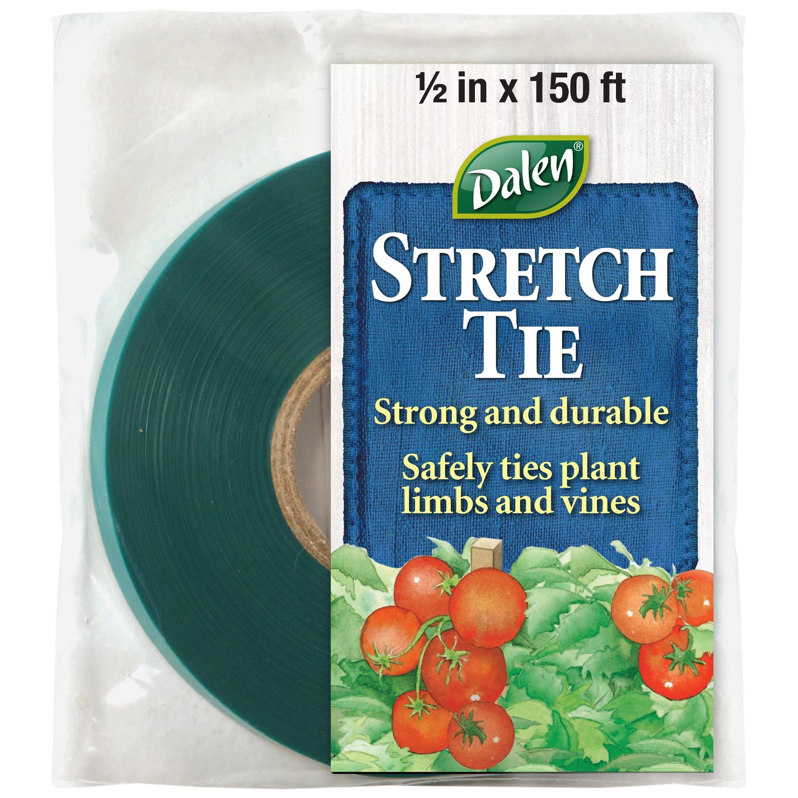 Dalen 1/2"x150' Stretch Tie Green — priced per each; minimum 12; multiples of 12