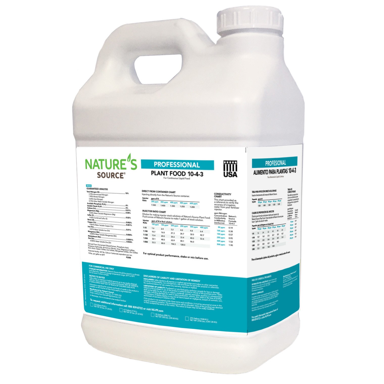 Natures Source 2.5Gl 10-4-3 — priced per each; minimum 2; multiples of 2