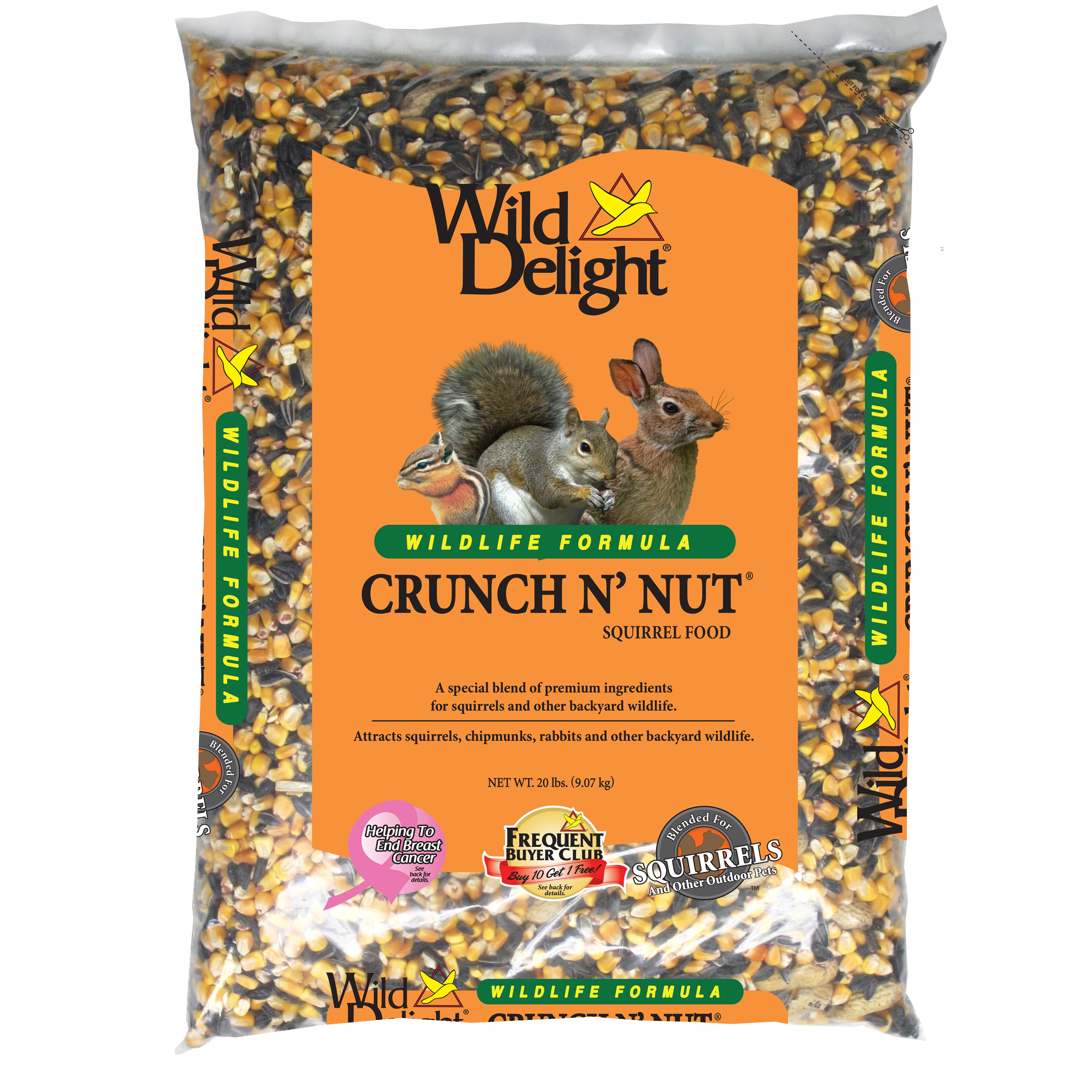 Wild Delight 20# Crunch N Nut Squirrel Food