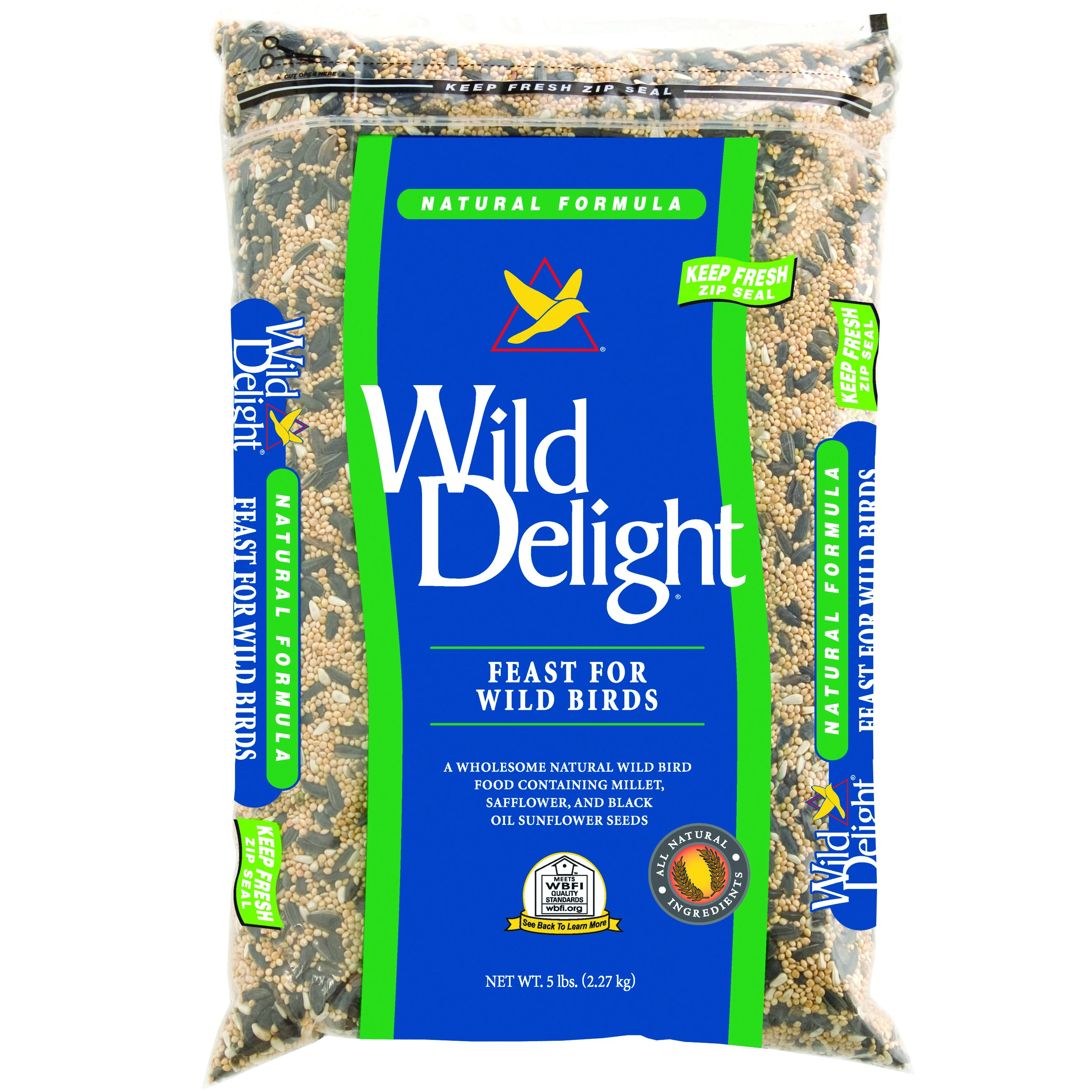 Wild Delight 5# Feast For Wild Birds MADE IN THE USA — priced per each; minimum 8; multiples of 8