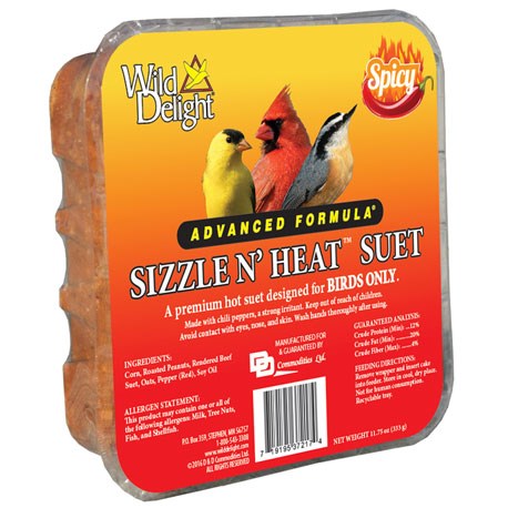 Wild Delight 11.8oz Sizzle N' Heat Suet — priced per each; minimum 12; multiples of 12