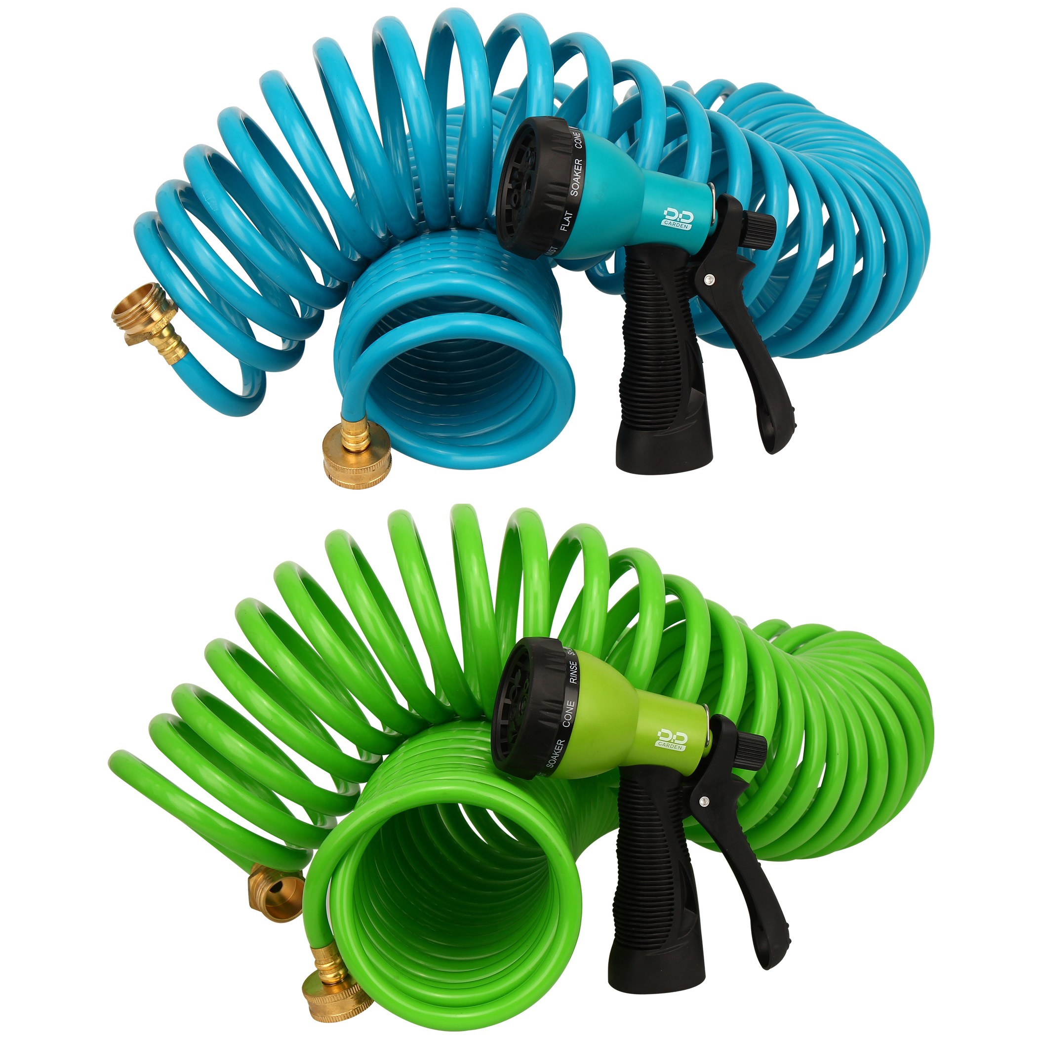 D&D Garden 50' Self Coiling Hose — priced per each; minimum 6; multiples of 6