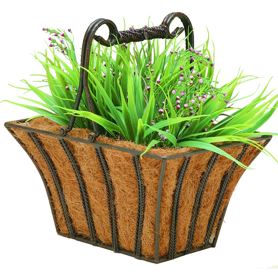 Deer Park Rectangular Twist Basket With Coco Liner — priced per each; minimum 6; multiples of 6