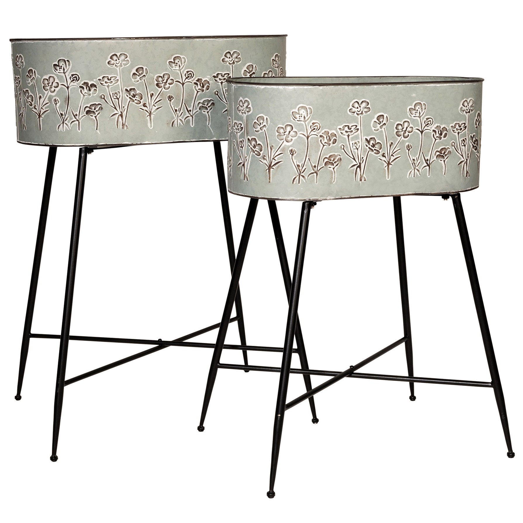 Deer Park Oval Petunia Planter Set of 2