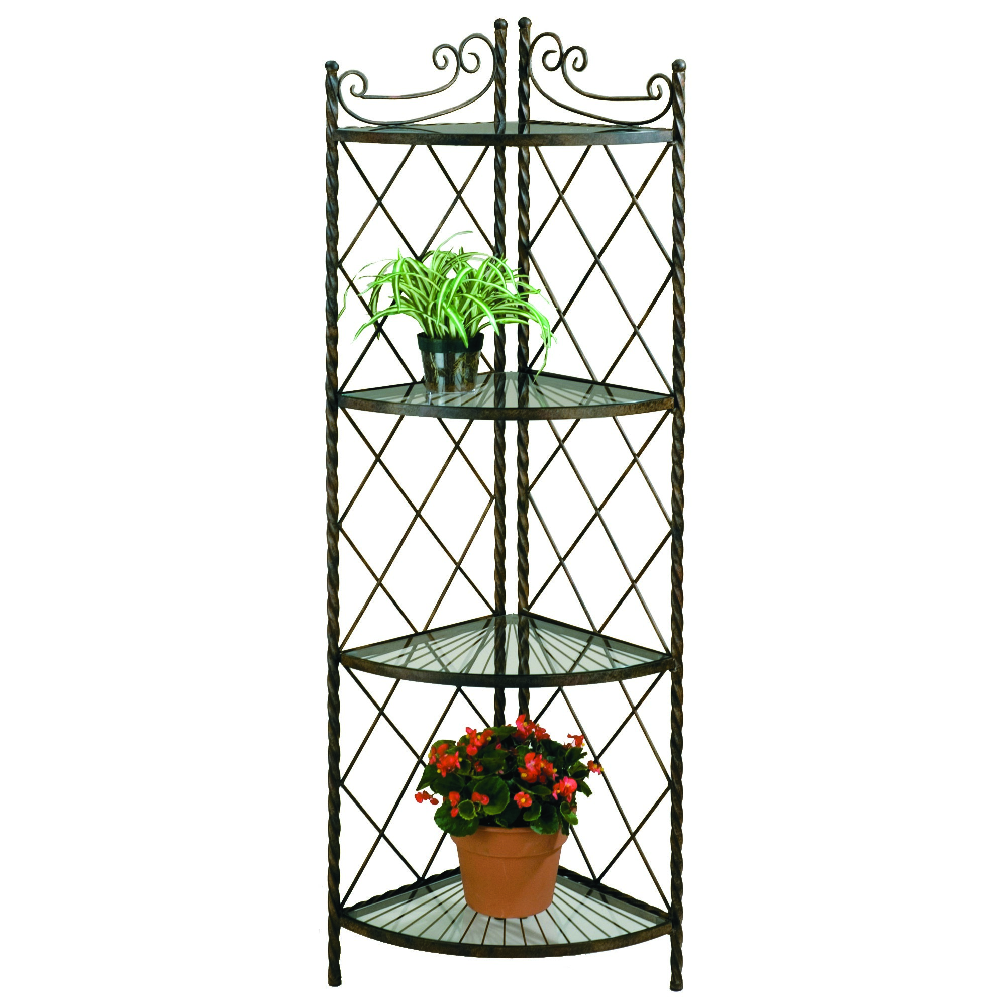 Deer Park XXX Corner Plant Stand Black