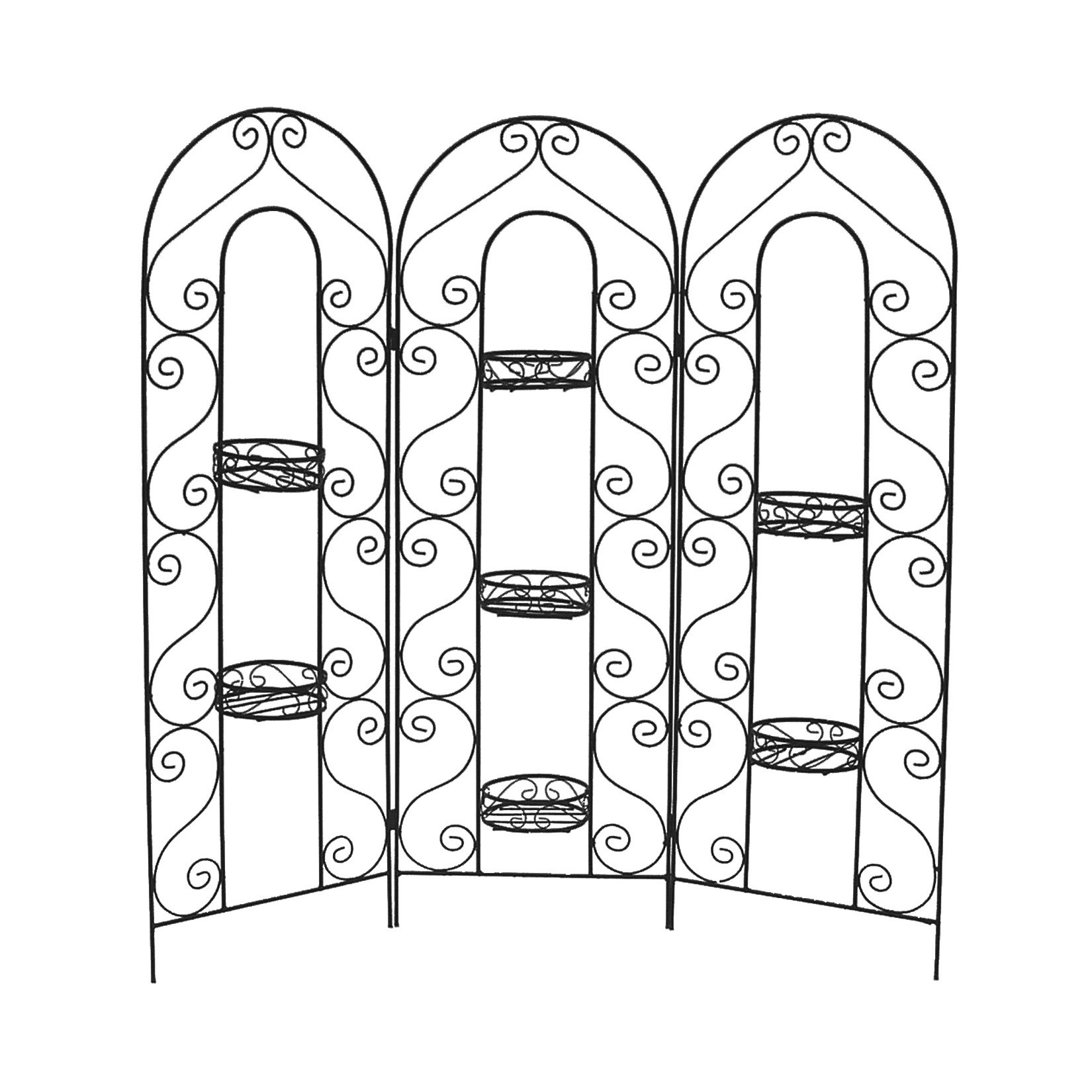 Deer Park 7 Pot Screen Planter Black
