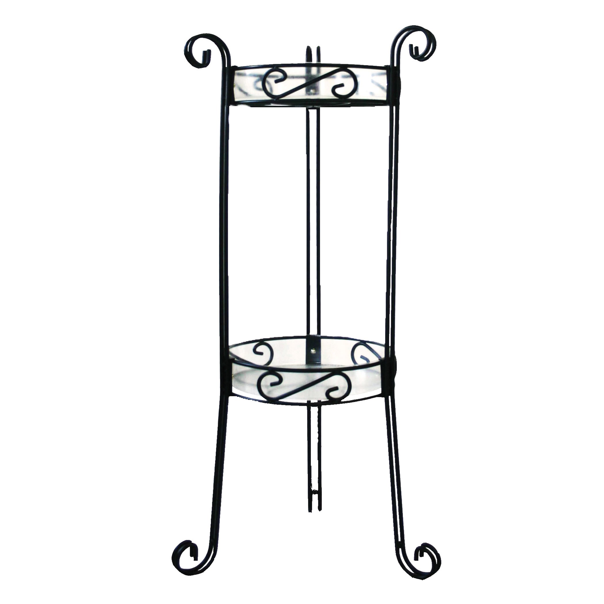 Deer Park 2 Tier Plant Stand Column Black