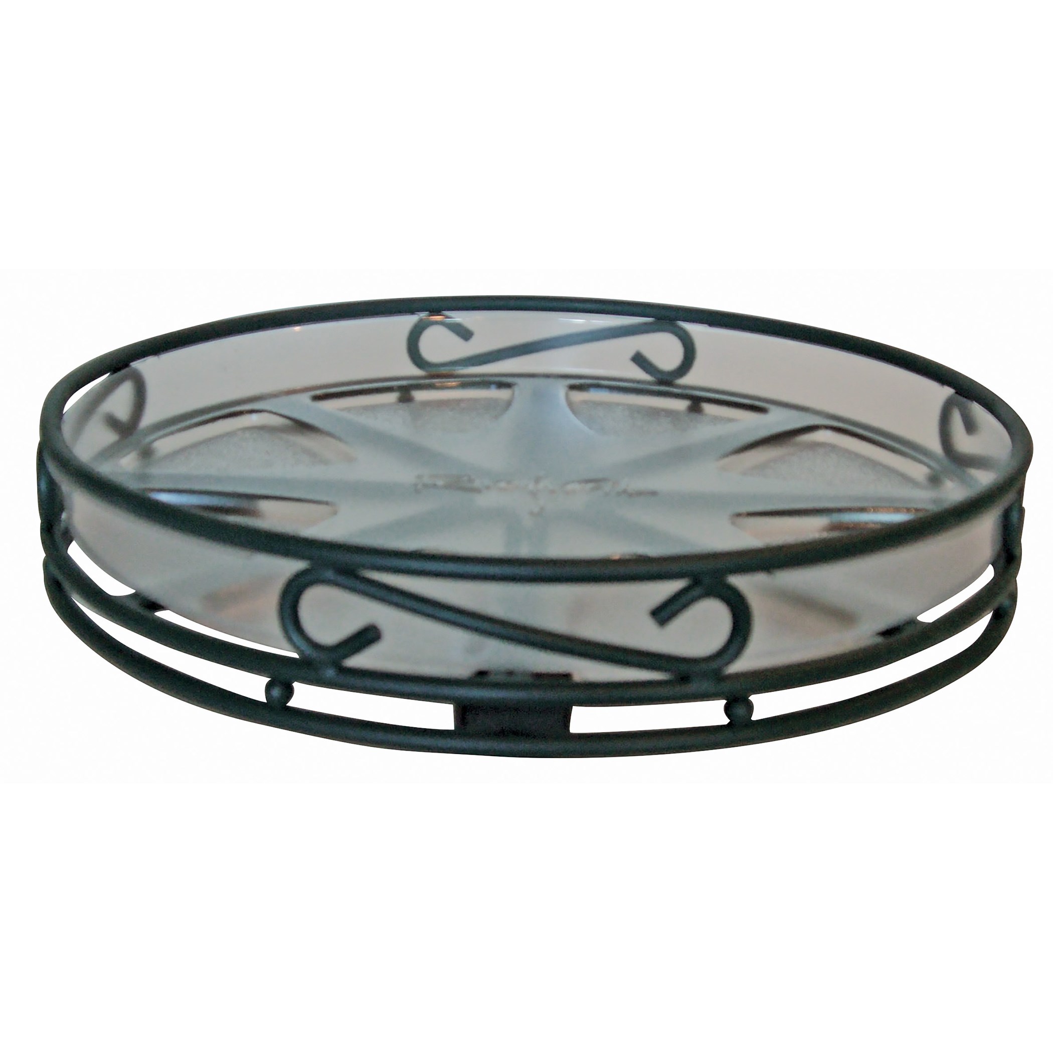 Deer Park 14" Low Profile Deep Saucer Caddy Black — priced per each; minimum 6; multiples of 6