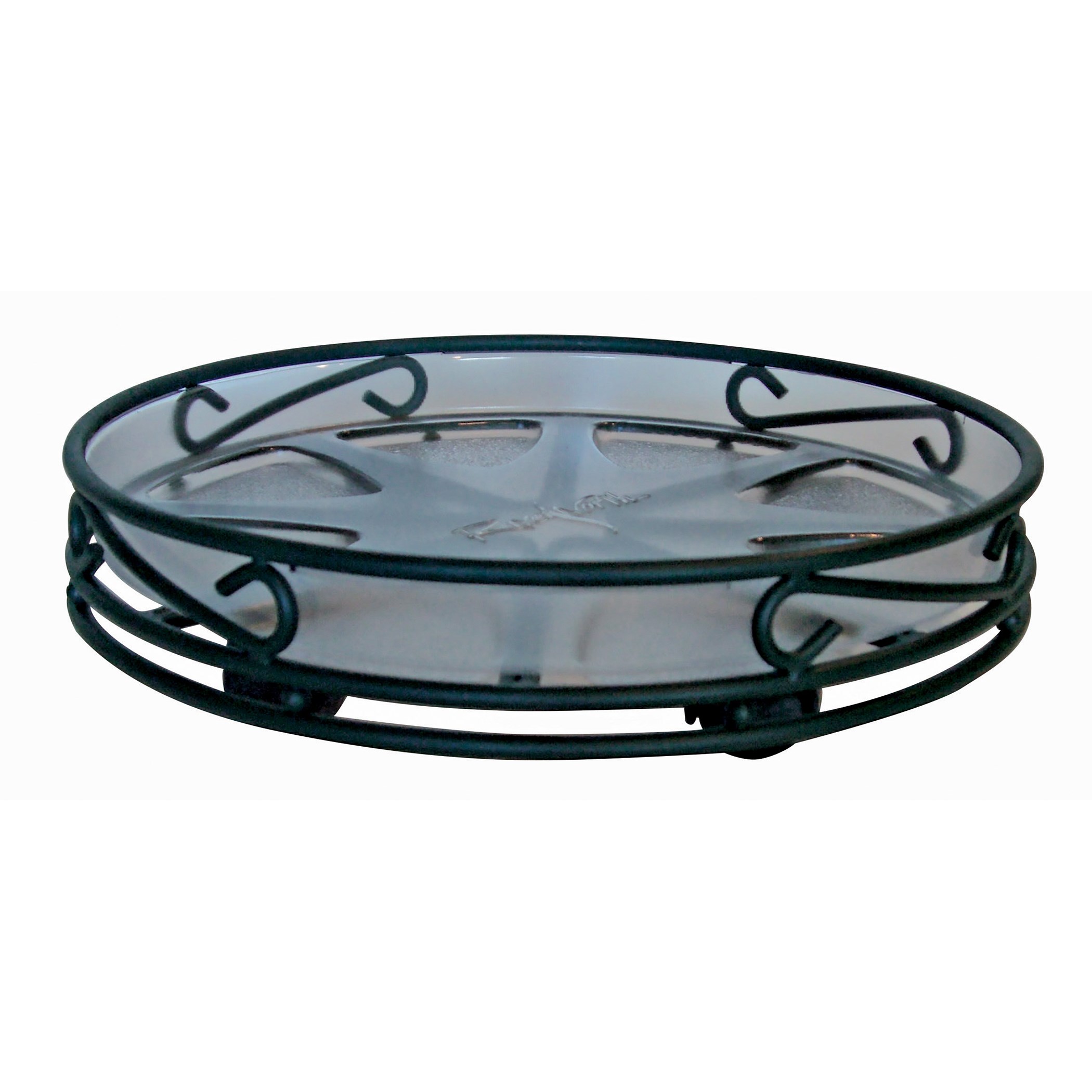 Deer Park 17" Low Profile Deep Saucer Caddy Black