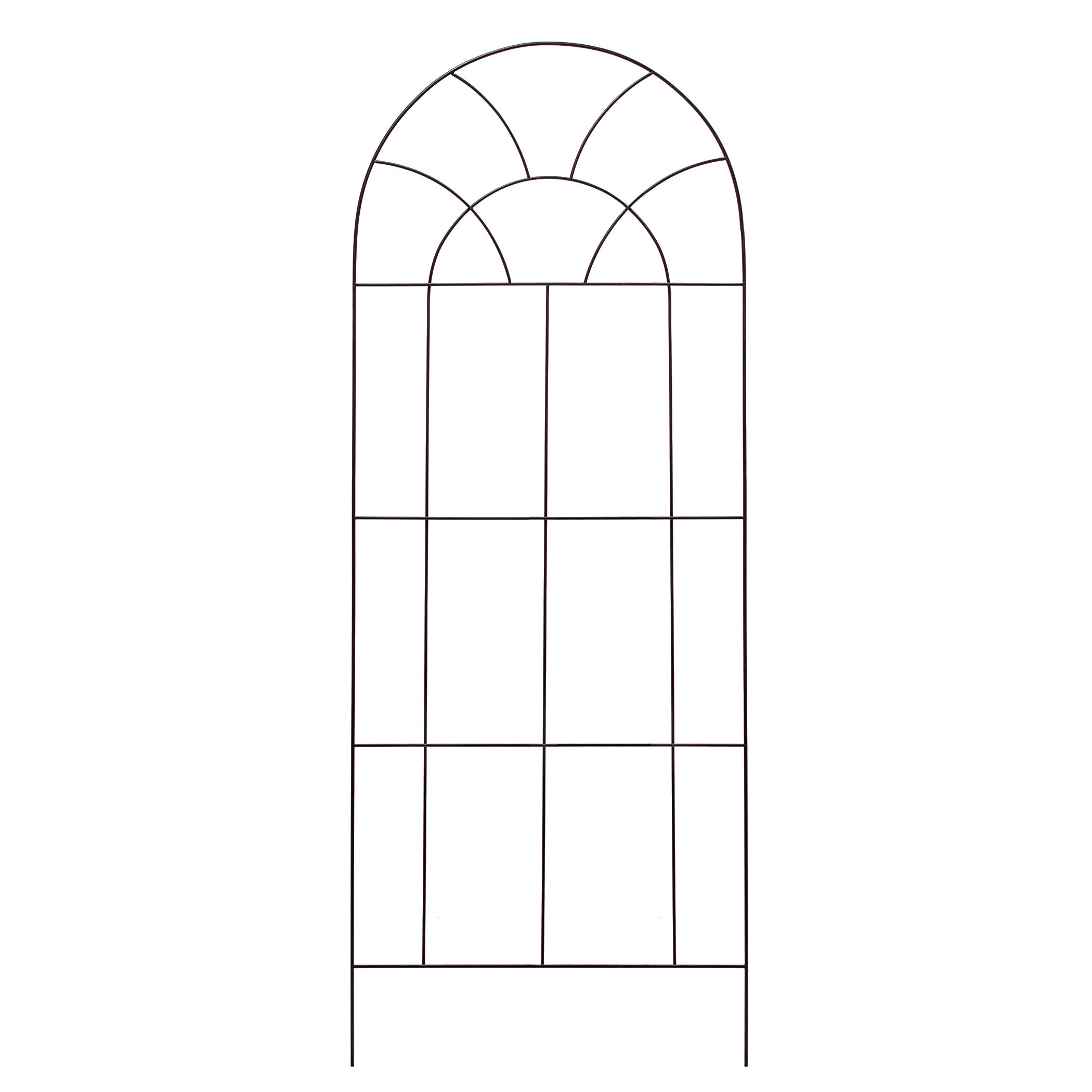 Deer Park 72" x 30" Arch Trellis Black — priced per each; minimum 4; multiples of 4