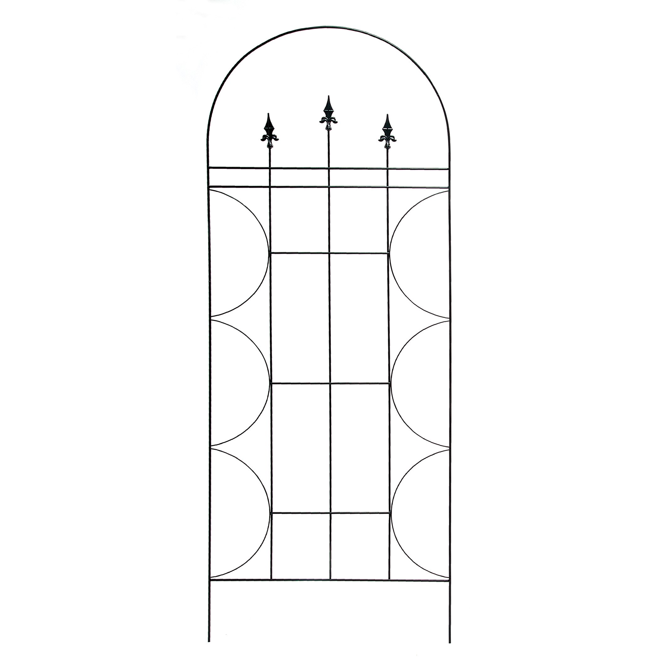 Deer Park 72" x 30" Finial Trellis Black