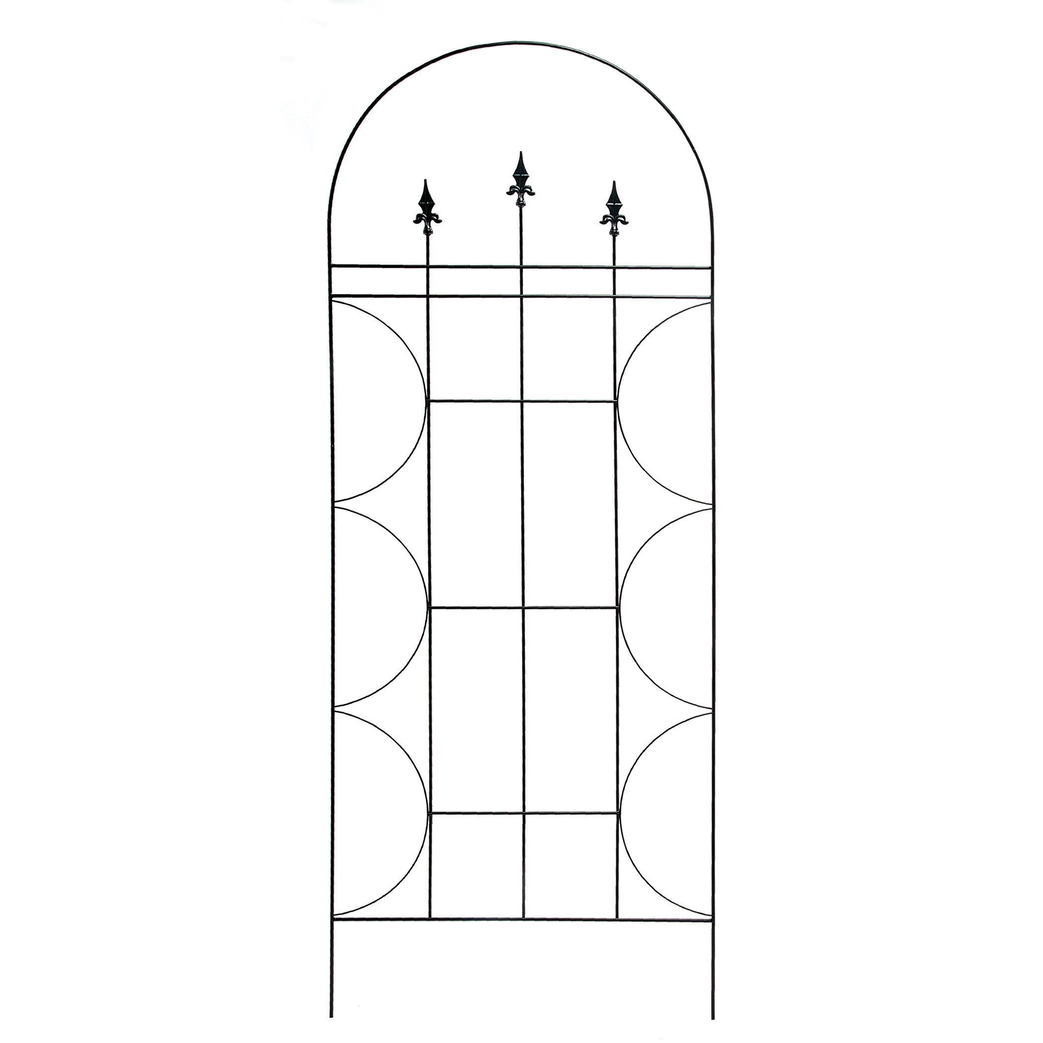 Deer Park 48" x 18" Finial Trellis Black