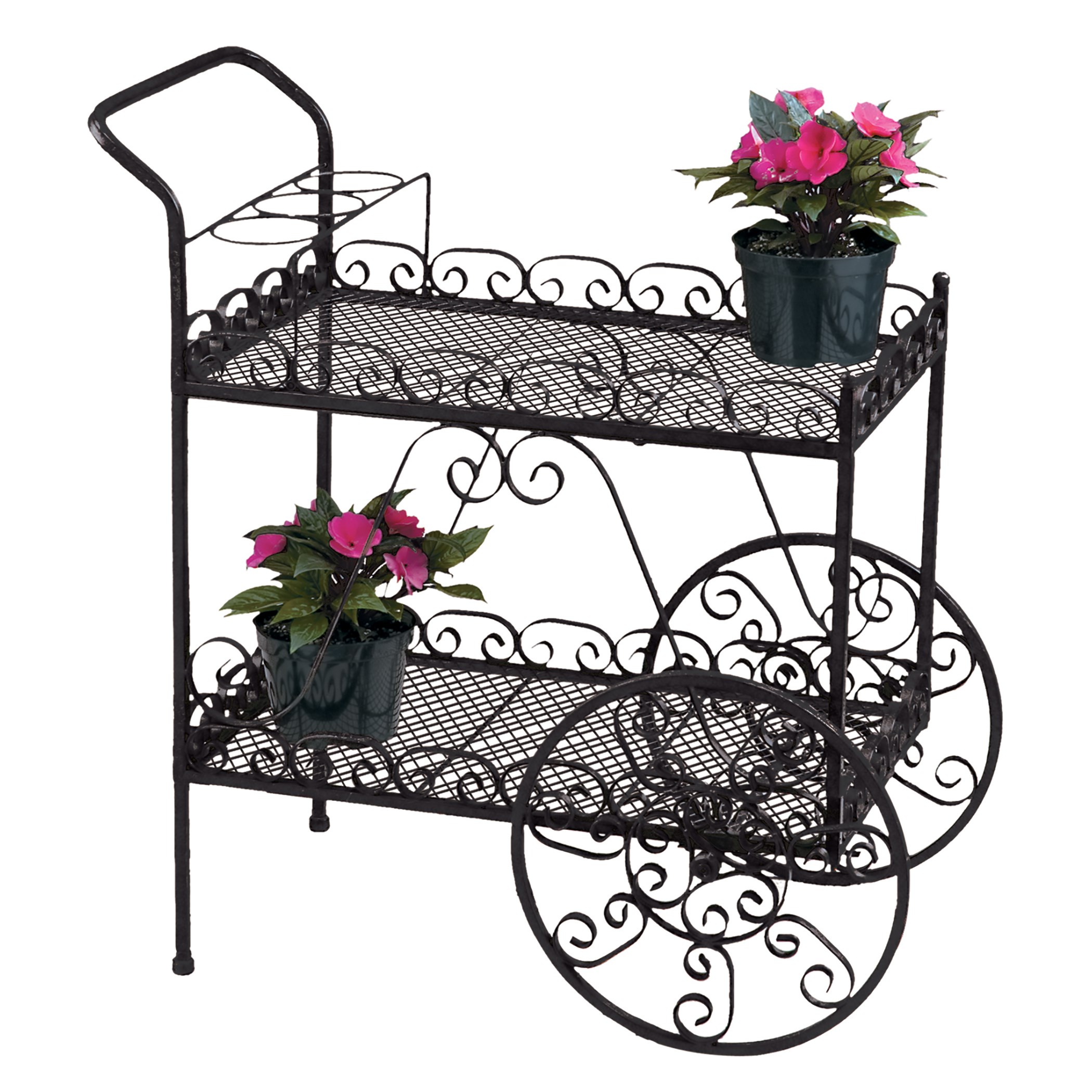 Deer Park Tea Cart Plant Stand Black