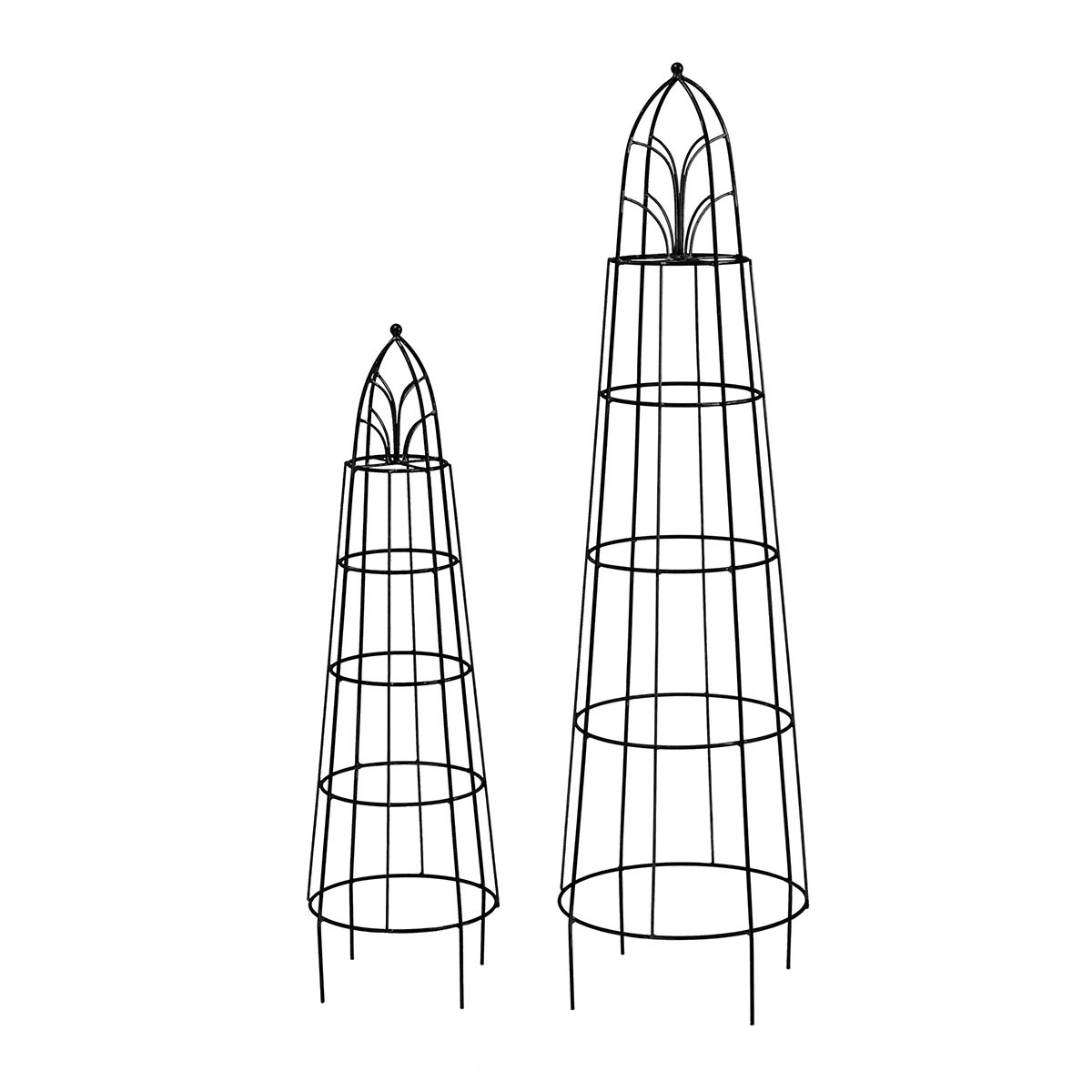 Deer Park Arch Top Topiary Set of 2 Black