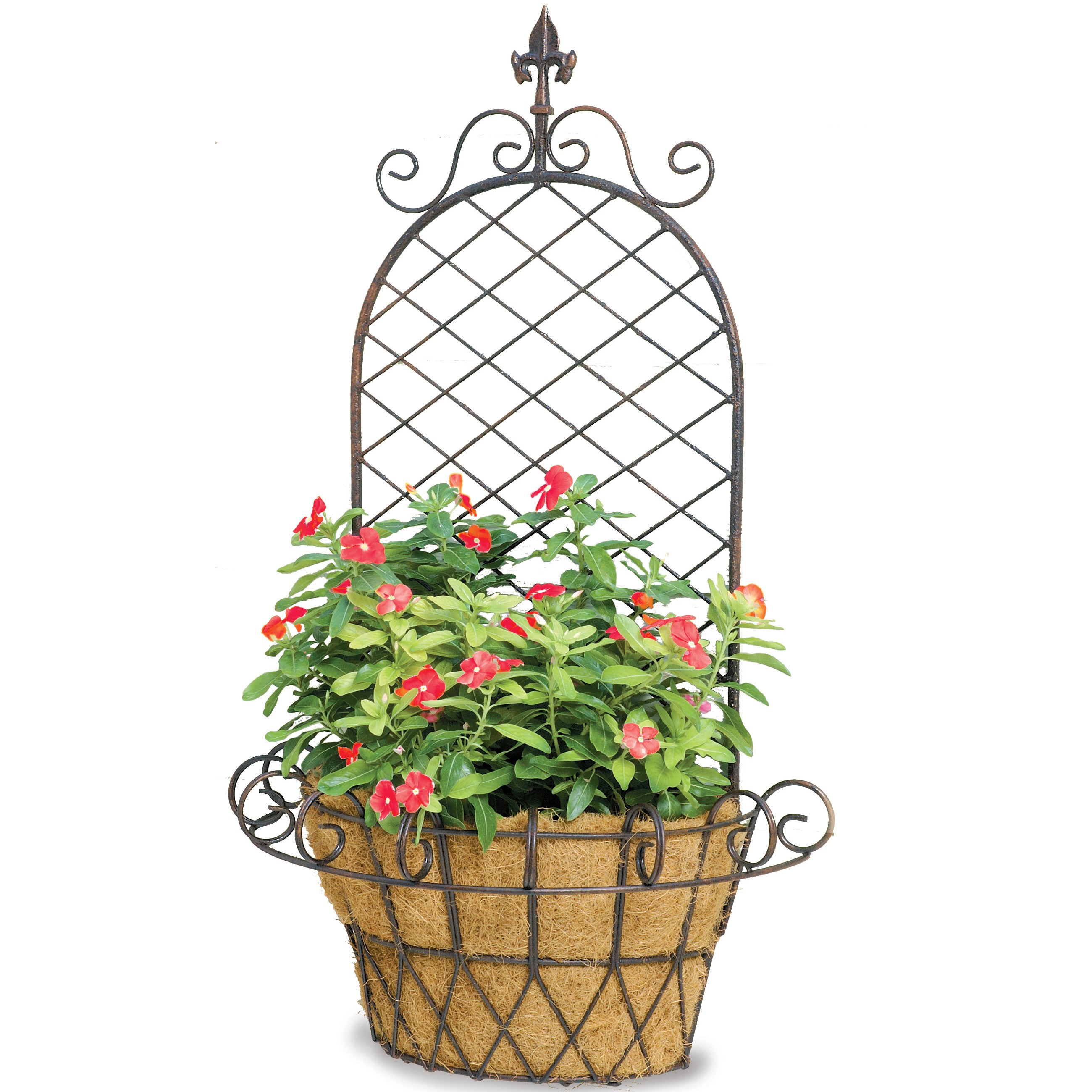 Deer Park Finial X Wall Basket With Coco Liner
