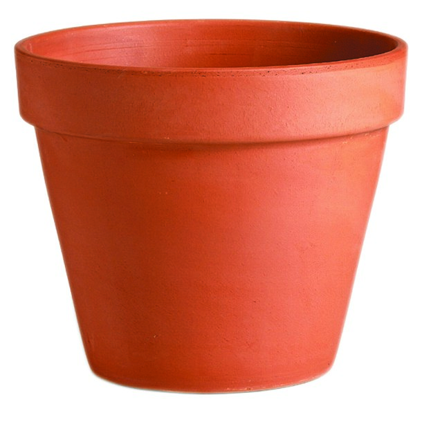 Deroma 4.3" Standard Pot Terra Cotta Clay Case Pack — priced per each; minimum 24; multiples of 24