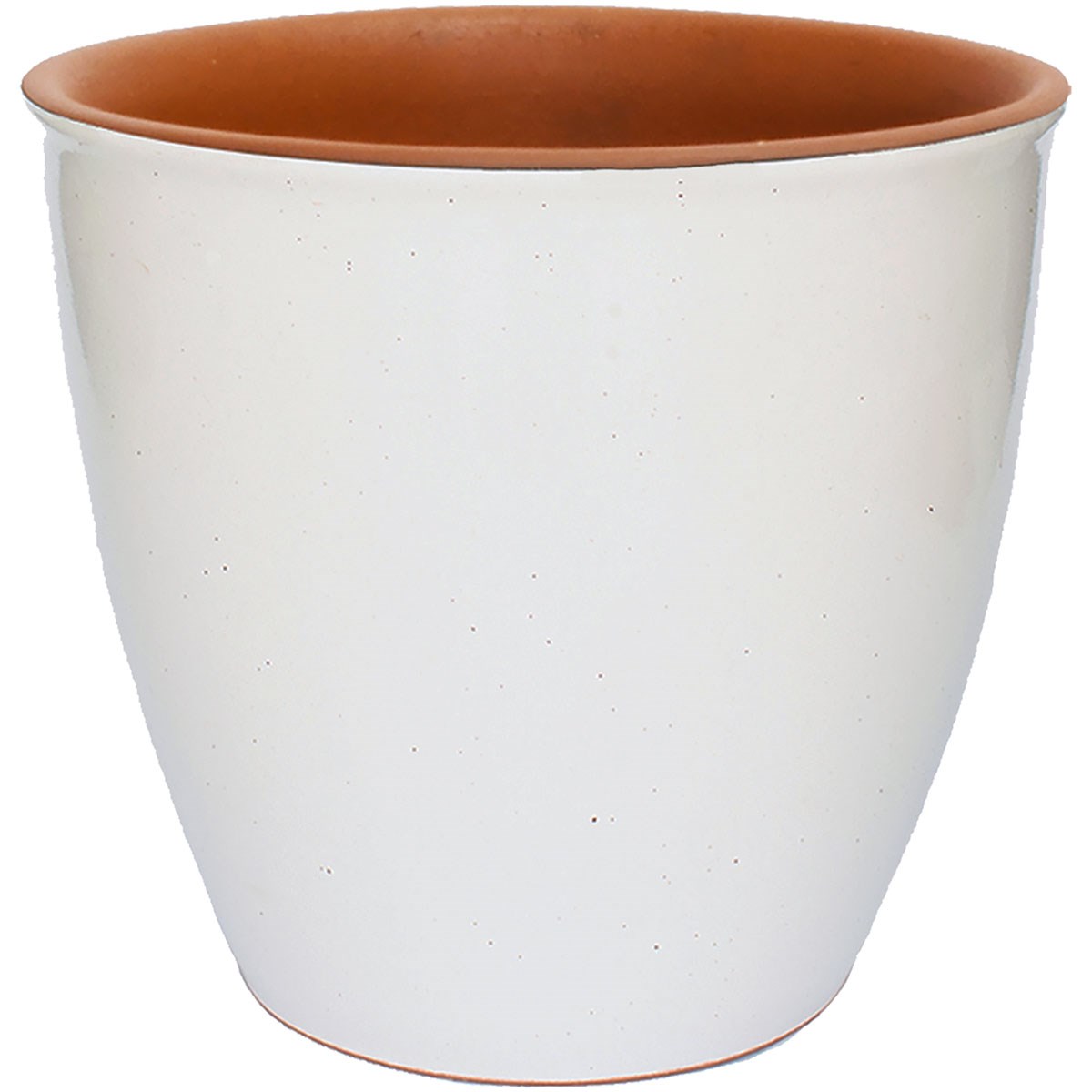 Deroma 4.3" Bell Flower Pot White — priced per each; minimum 18; multiples of 18