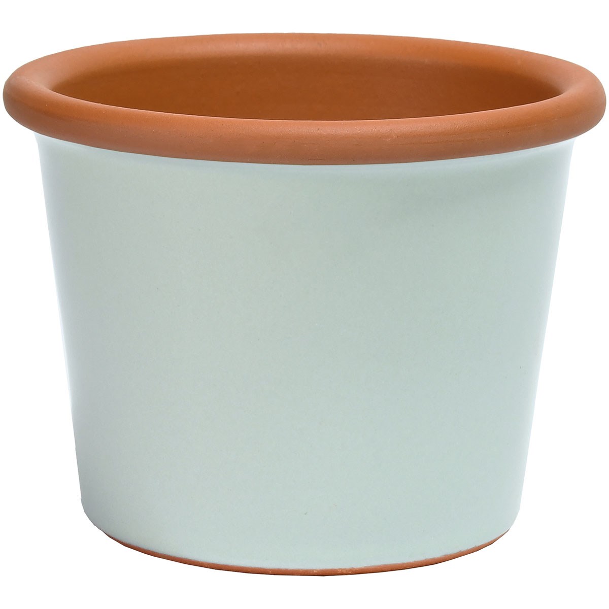 Deroma 7.56" Glazed Cylinder Flower Pot Zephyr — priced per each; minimum 6; multiples of 6