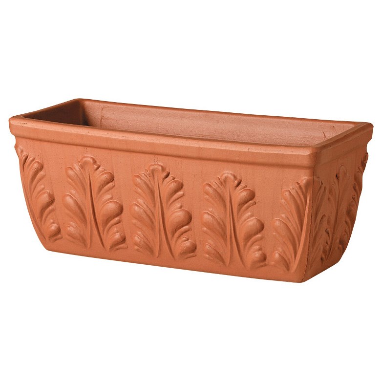 Deroma 12" Window Box Pot Terra Cotta Case Pack — priced per each; minimum 4; multiples of 4