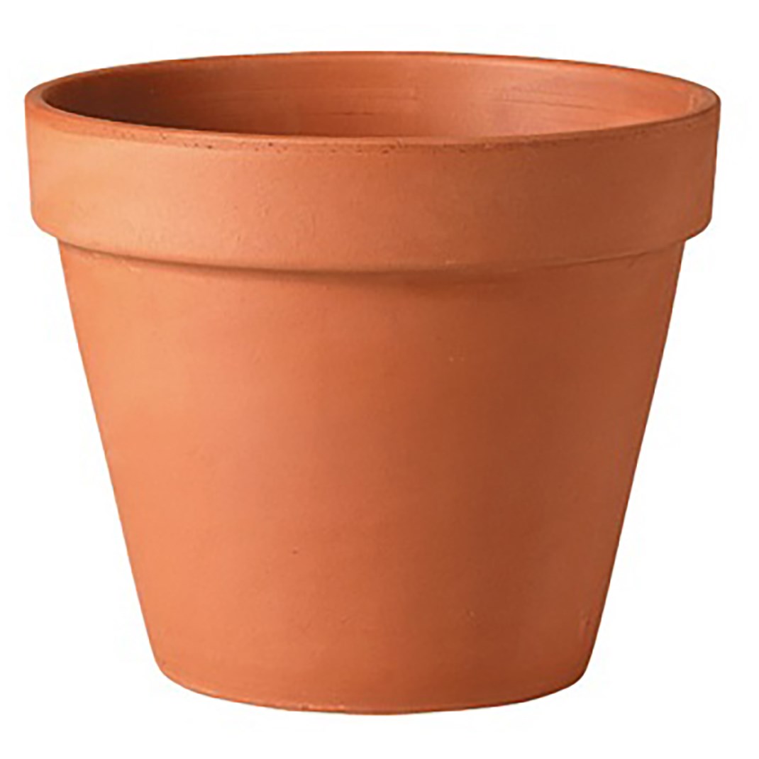 Deroma 9.9" Standard Pot Terra Cotta Clay — Single Unit