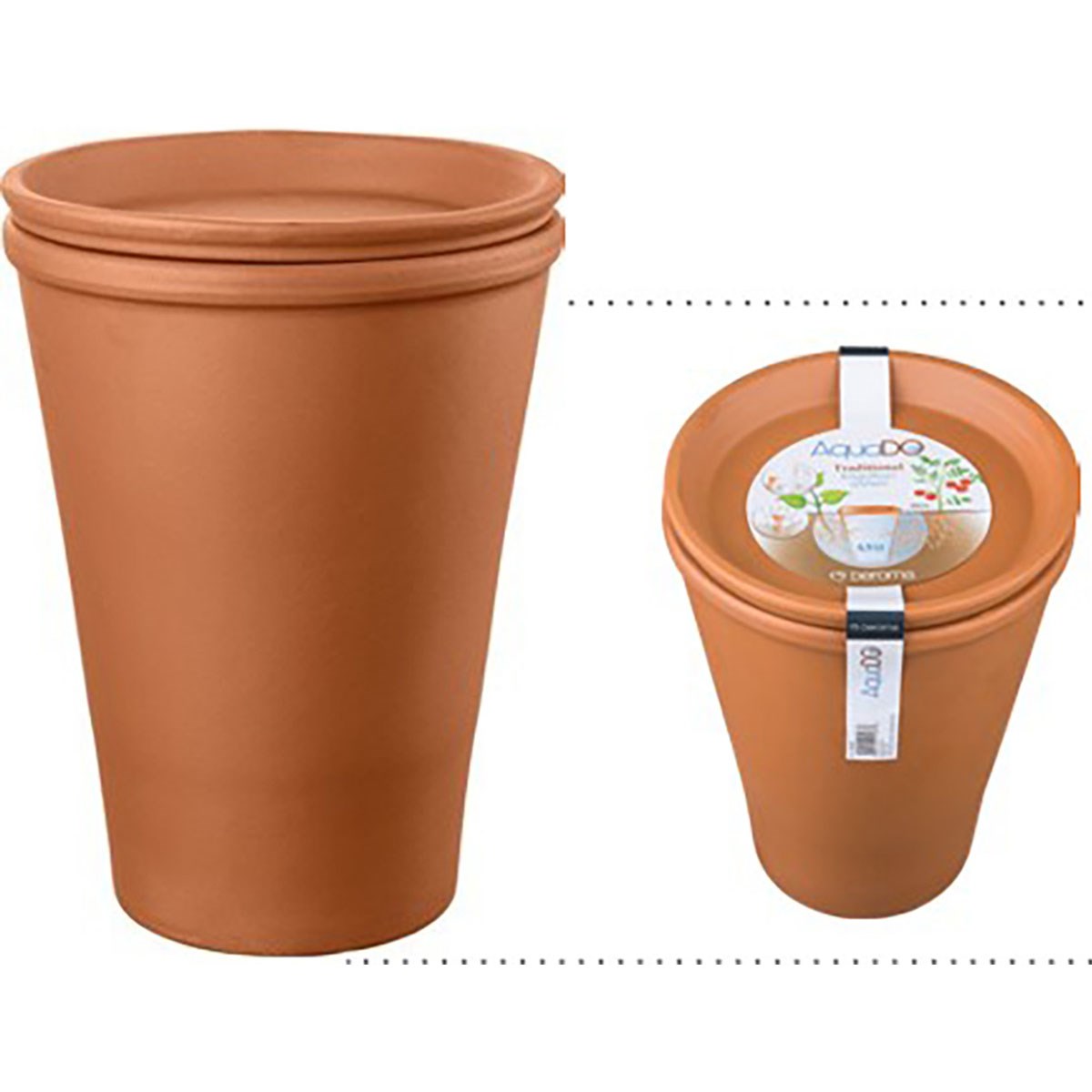 Deroma 16pc 5.9" Aquado Pot Terra Cotta Clay in Display Box